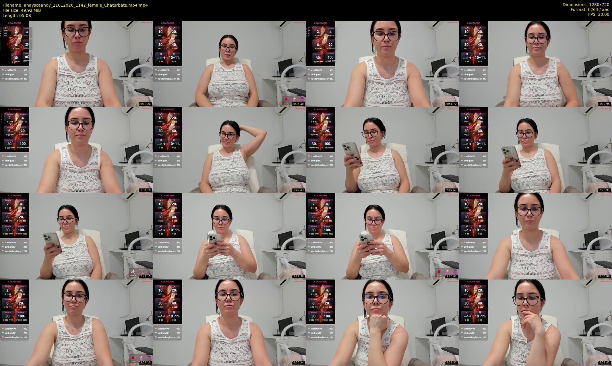 anayscaandy — 6 minute Chaturbate female cam show recording, 720p, Jan 21, 2026