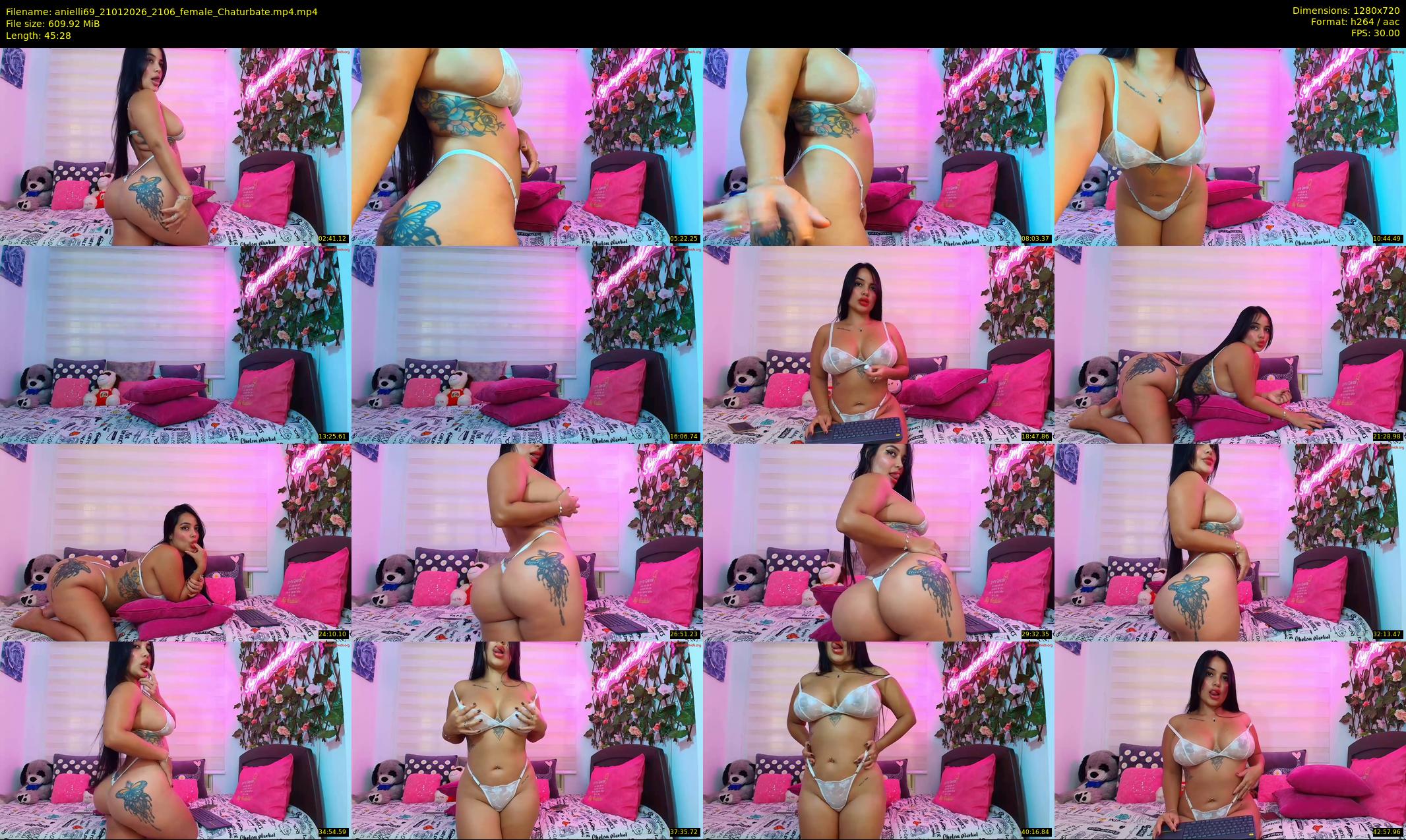 anielli69 — 46 minute Chaturbate female cam show recording, 720p, Jan 21, 2026