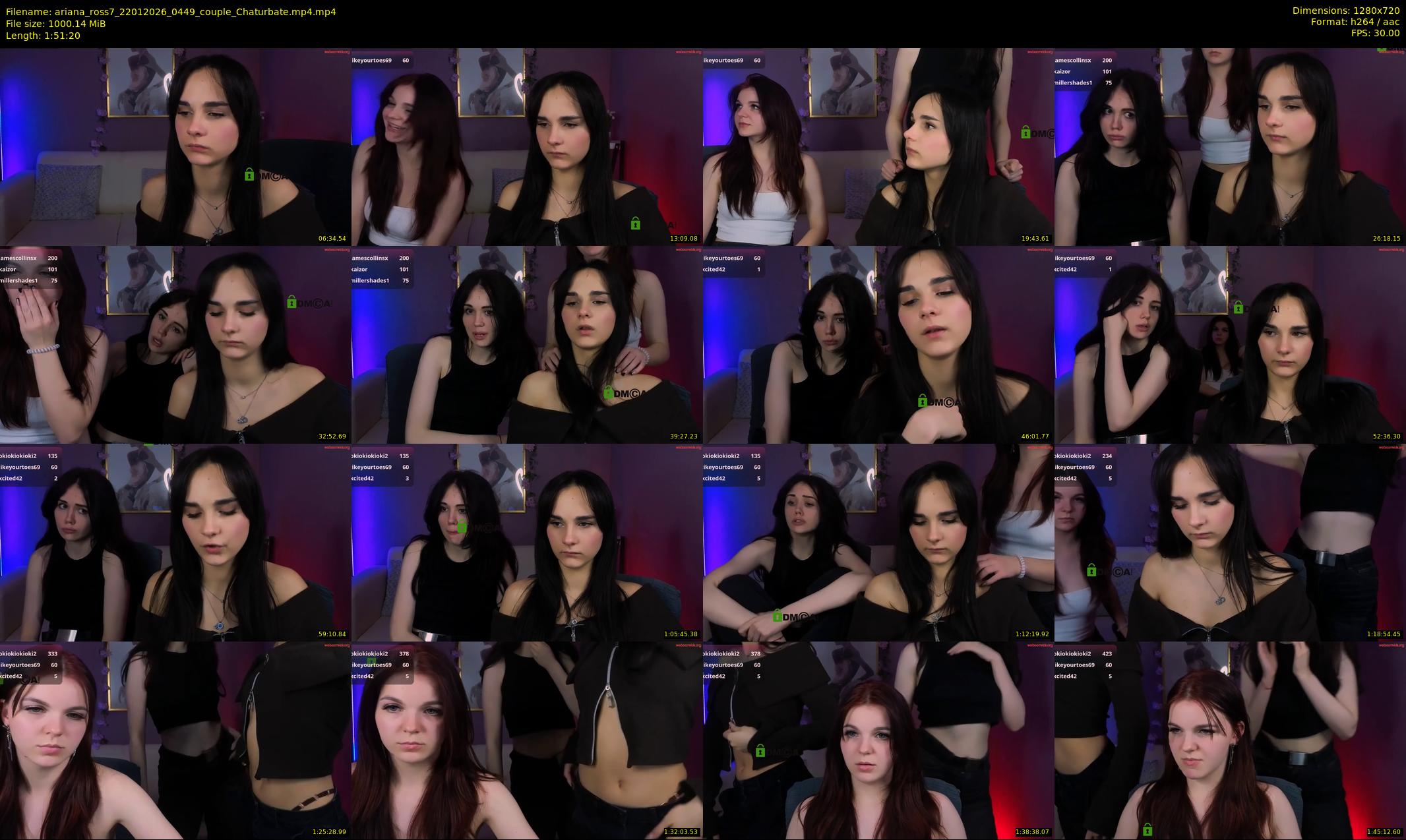 ariana_ross7 — 112 minute Chaturbate couple cam show recording, 720p, Jan 22, 2026