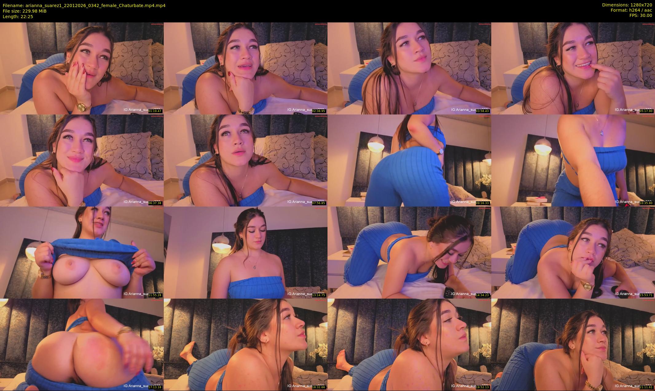 arianna_suarez1 — 23 minute Chaturbate female cam show recording, 720p, Jan 22, 2026