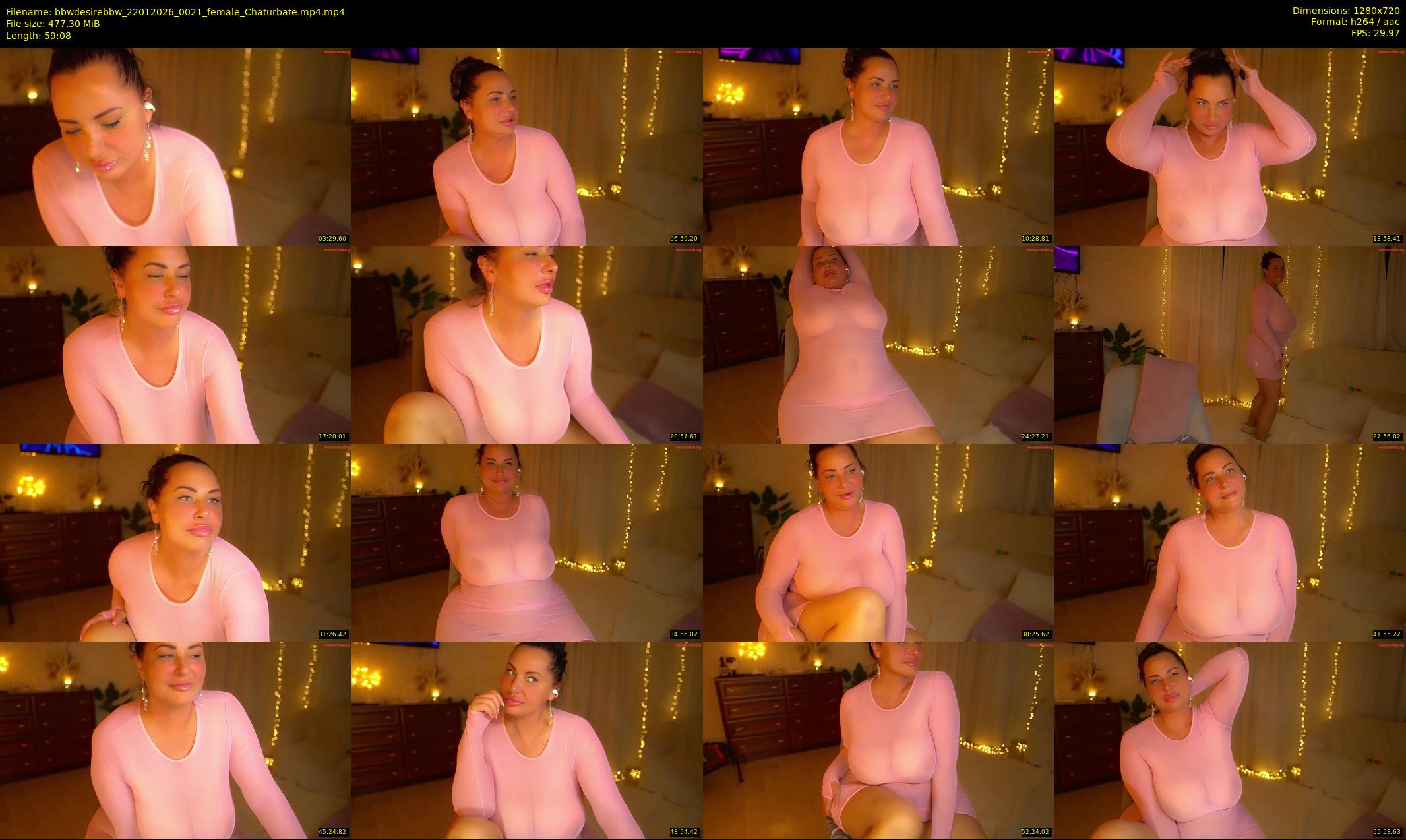 bbwdesirebbw — 60 minute Chaturbate female cam show recording, 720p, Jan 22, 2026