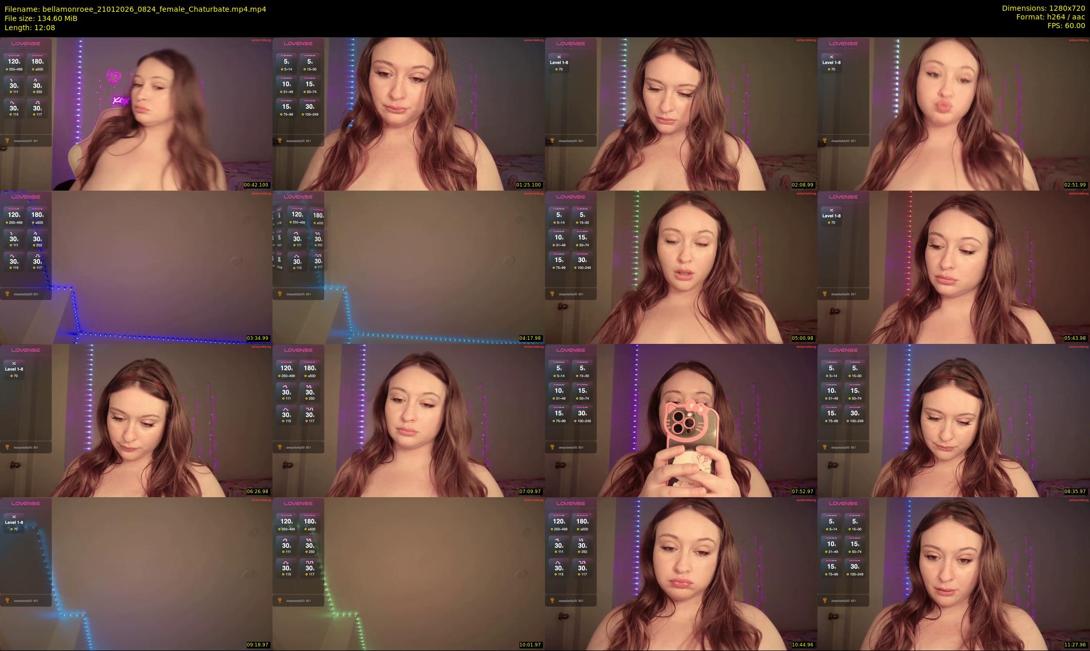 bellamonroee — 13 minute Chaturbate female cam show recording, 720p, Jan 21, 2026