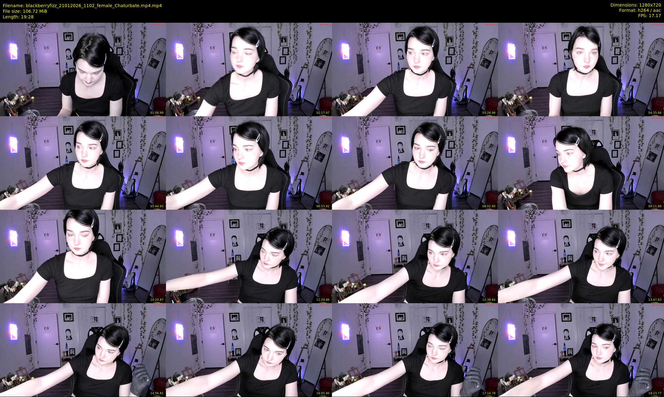 blackberryfizz — 20 minute Chaturbate female cam show recording, 720p, Jan 21, 2026