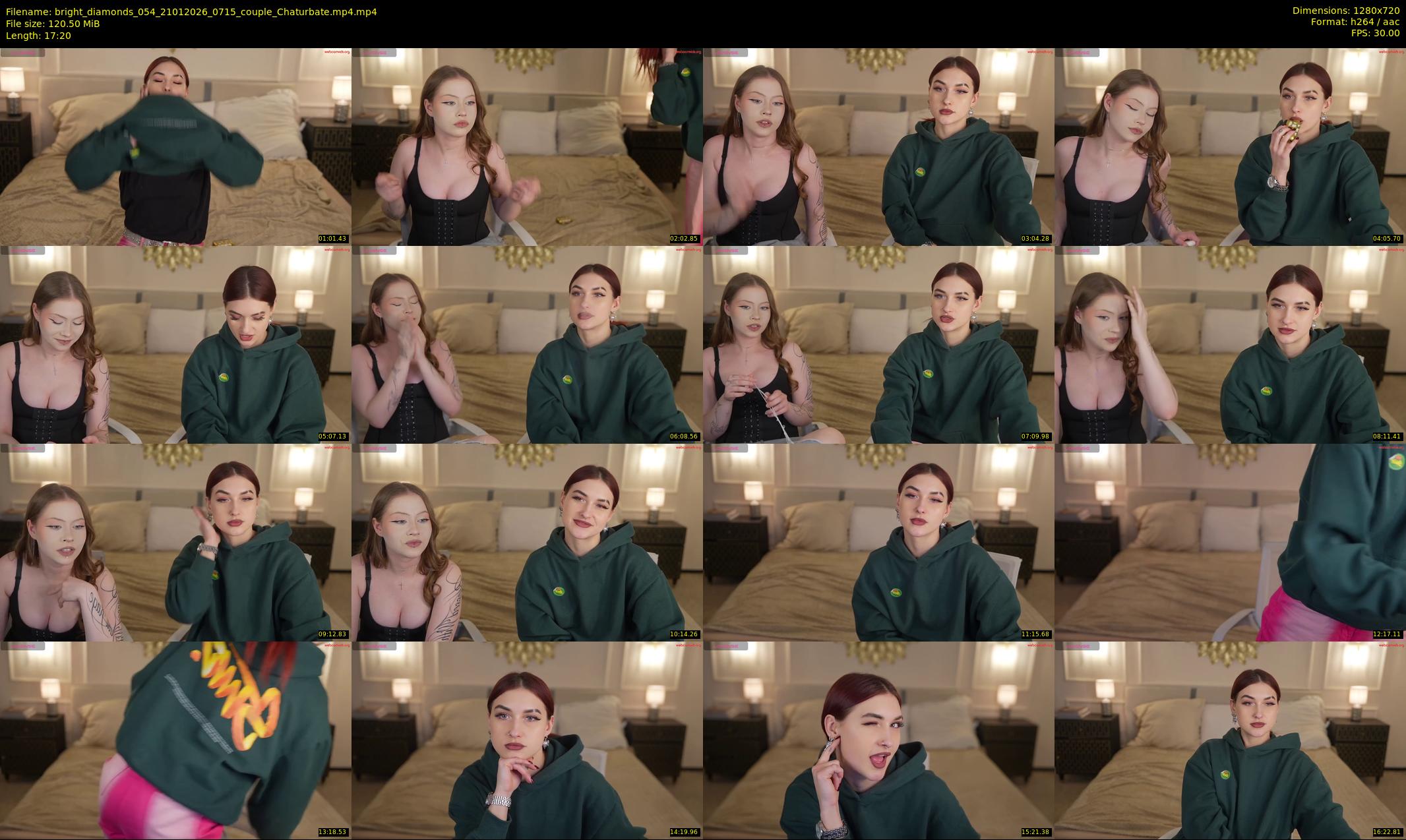bright_diamonds_054 — 18 minute Chaturbate couple cam show recording, 720p, Jan 21, 2026