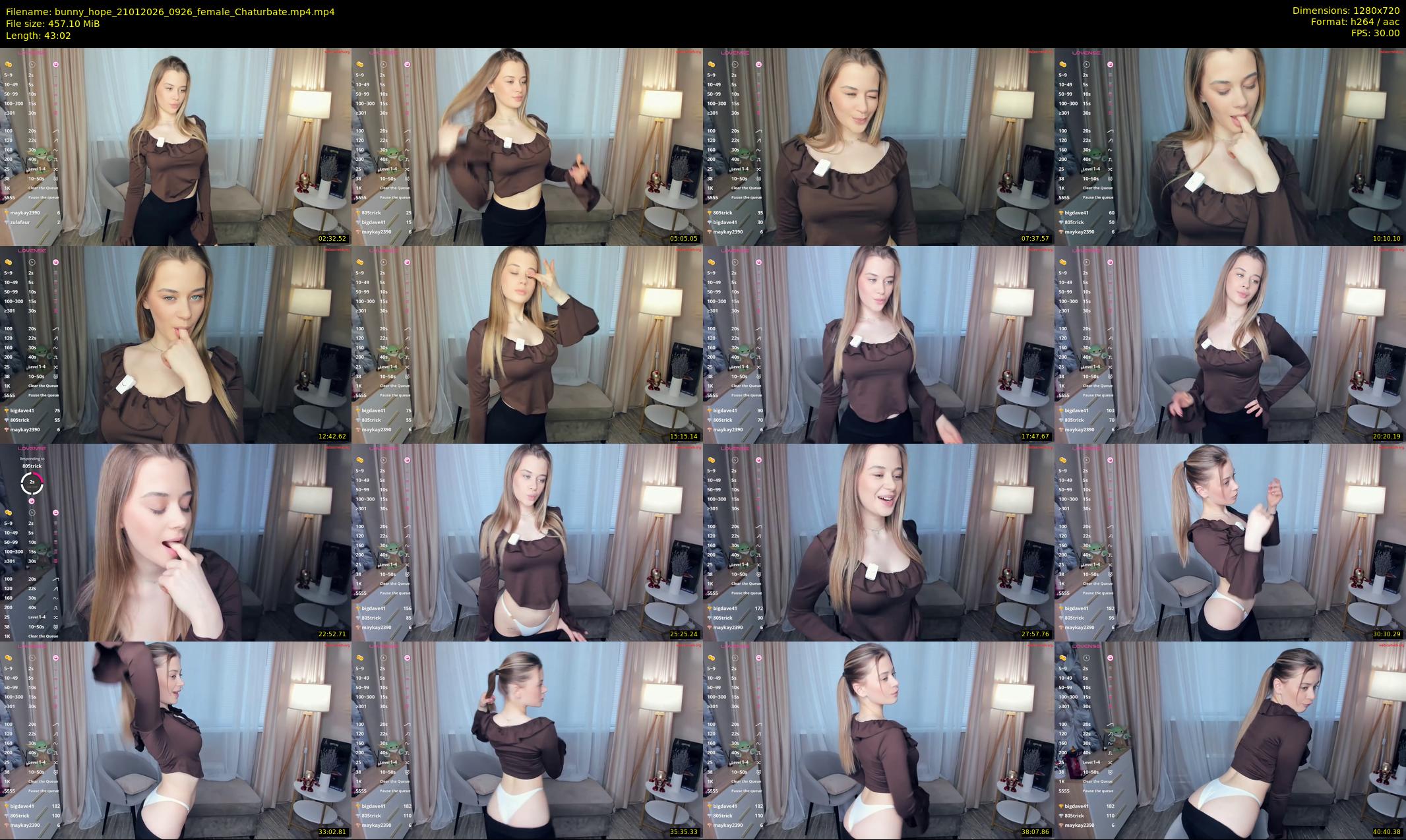bunny_hope — 44 minute Chaturbate female cam show recording, 720p, Jan 21, 2026