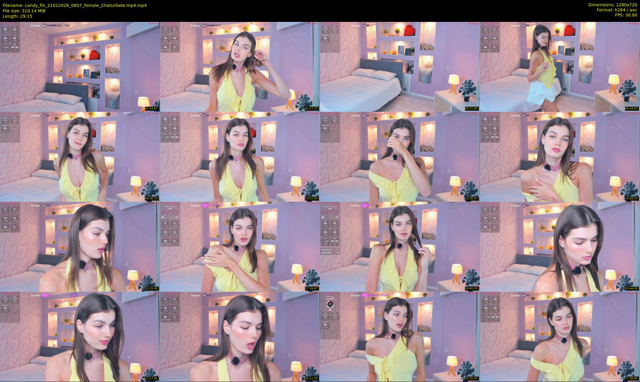 candy_flo — 30 minute Chaturbate female cam show recording, 720p, Jan 21, 2026
