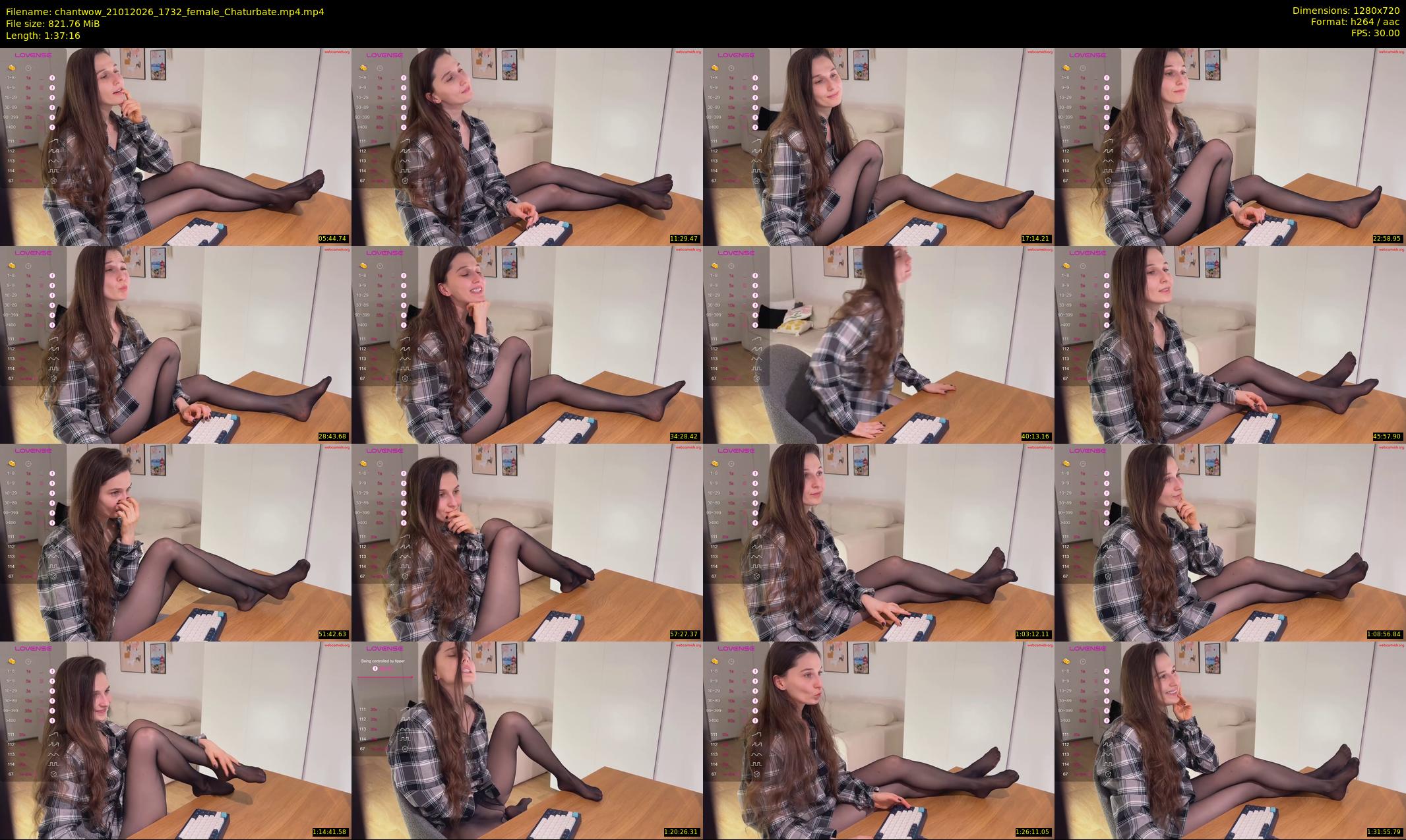 chantwow — 98 minute Chaturbate female cam show recording, 720p, Jan 21, 2026