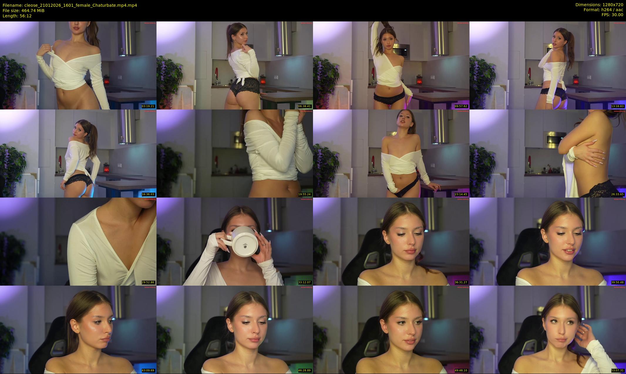 cleose — 57 minute Chaturbate female cam show recording, 720p, Jan 21, 2026
