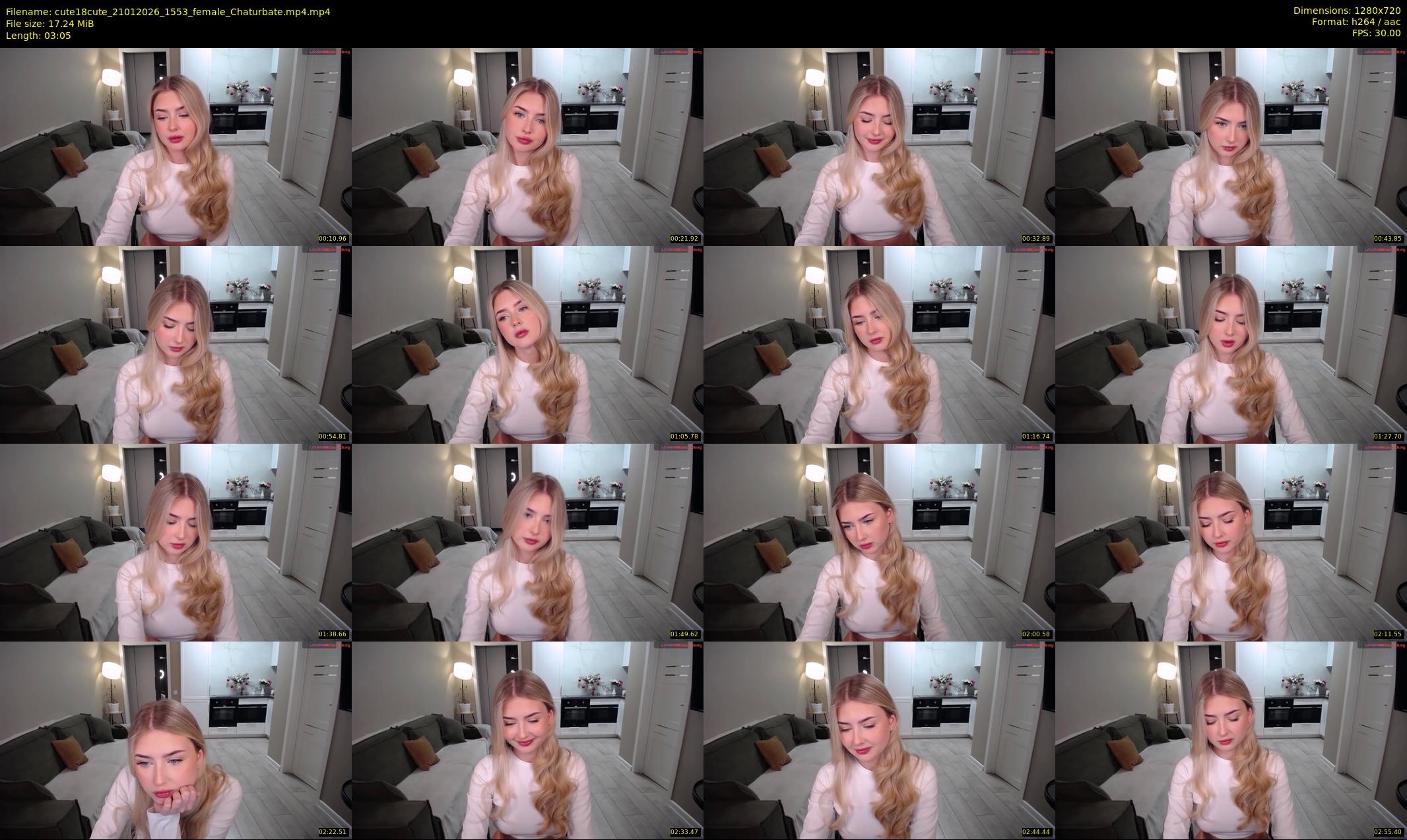 cute18cute — 4 minute Chaturbate female cam show recording, 720p, Jan 21, 2026