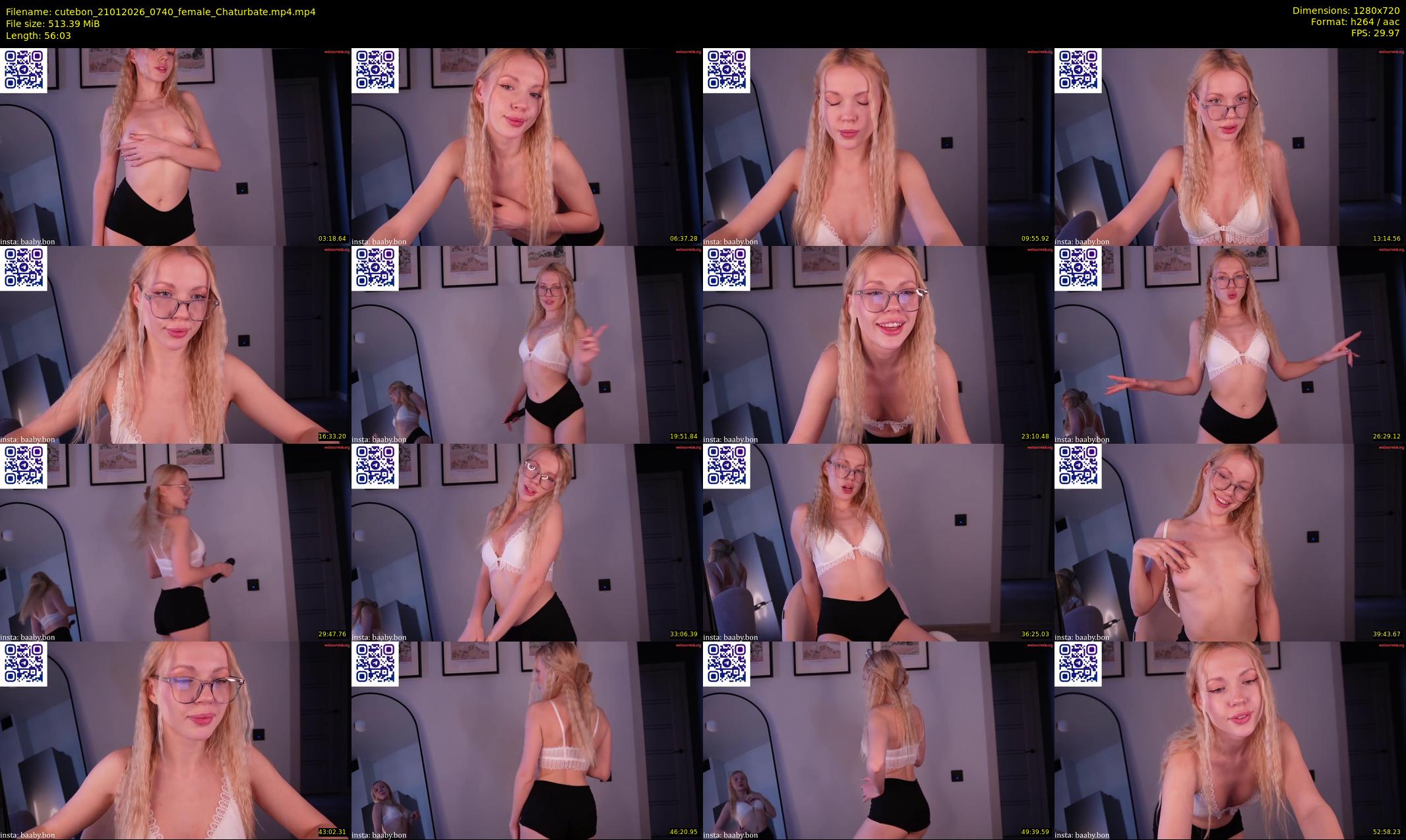 cutebon — 57 minute Chaturbate female cam show recording, 720p, Jan 21, 2026