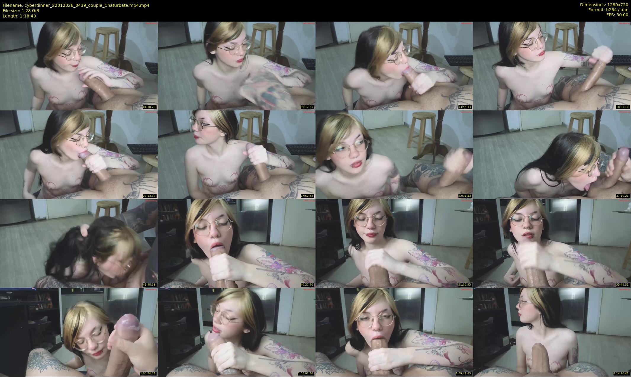 cyberdinner — 79 minute Chaturbate couple cam show recording, 720p, Jan 22, 2026