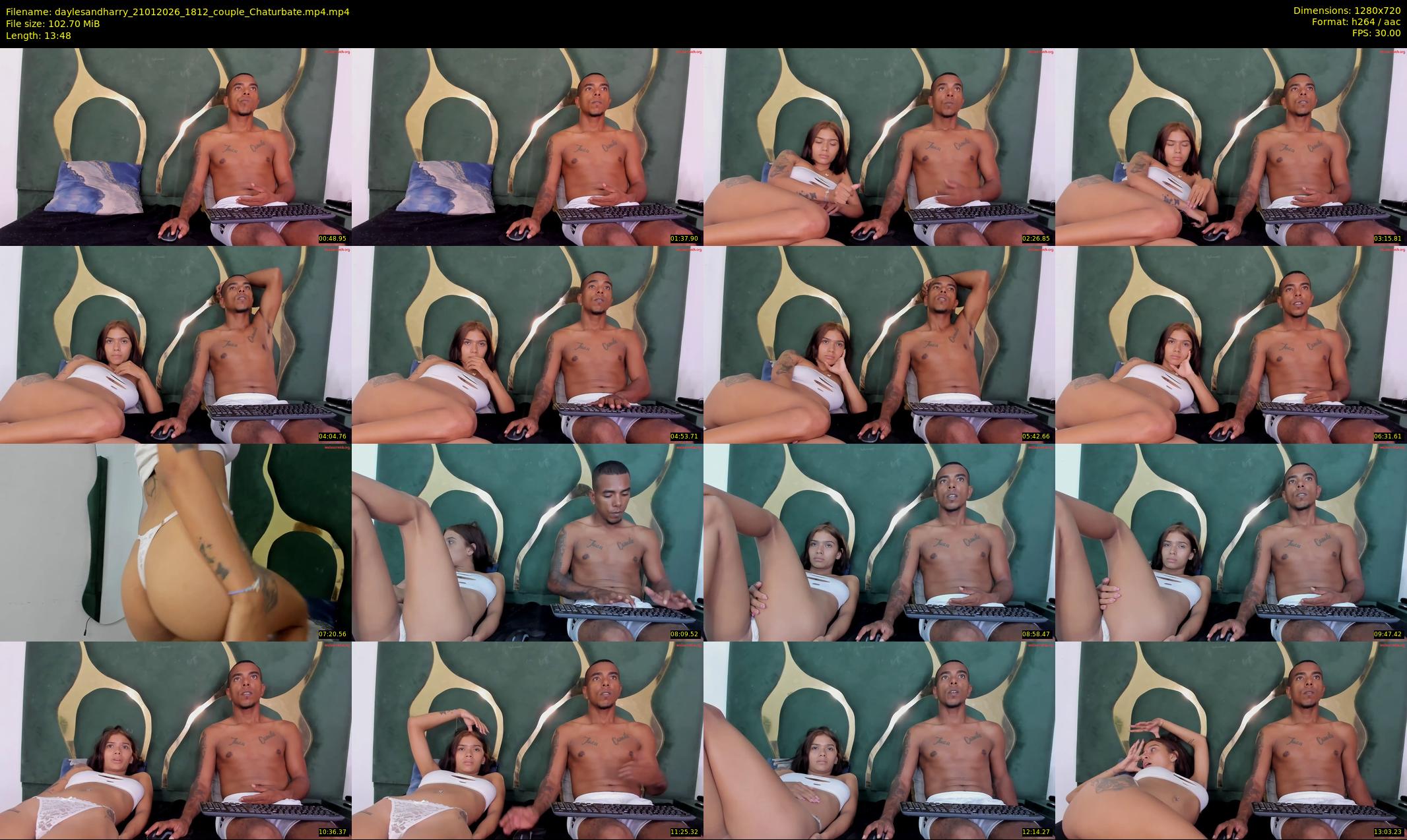 daylesandharry — 14 minute Chaturbate couple cam show recording, 720p, Jan 21, 2026