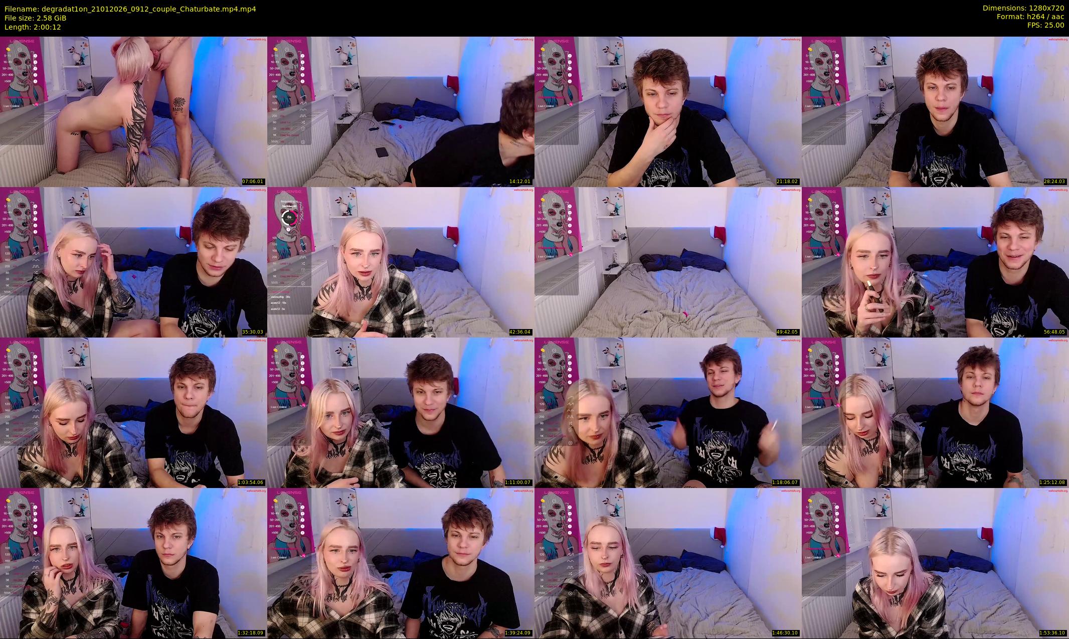 degradat1on — 121 minute Chaturbate couple cam show recording, 720p, Jan 21, 2026