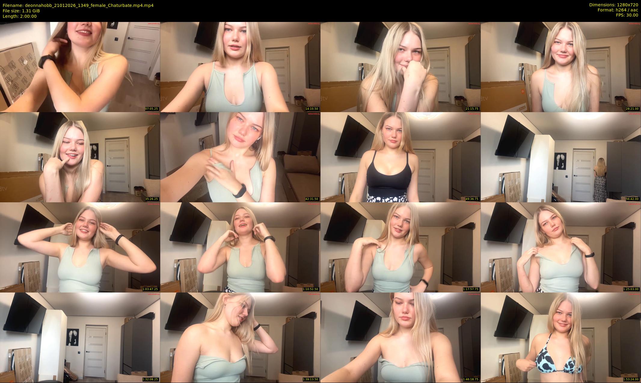 deonnahobb — 120 minute Chaturbate female cam show recording, 720p, Jan 21, 2026