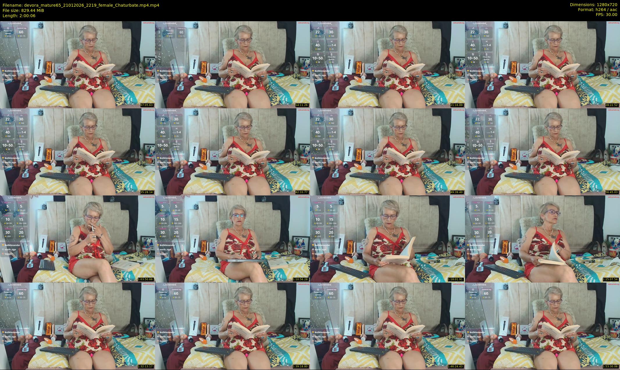 devora_mature65 — 121 minute Chaturbate female cam show recording, 720p, Jan 21, 2026