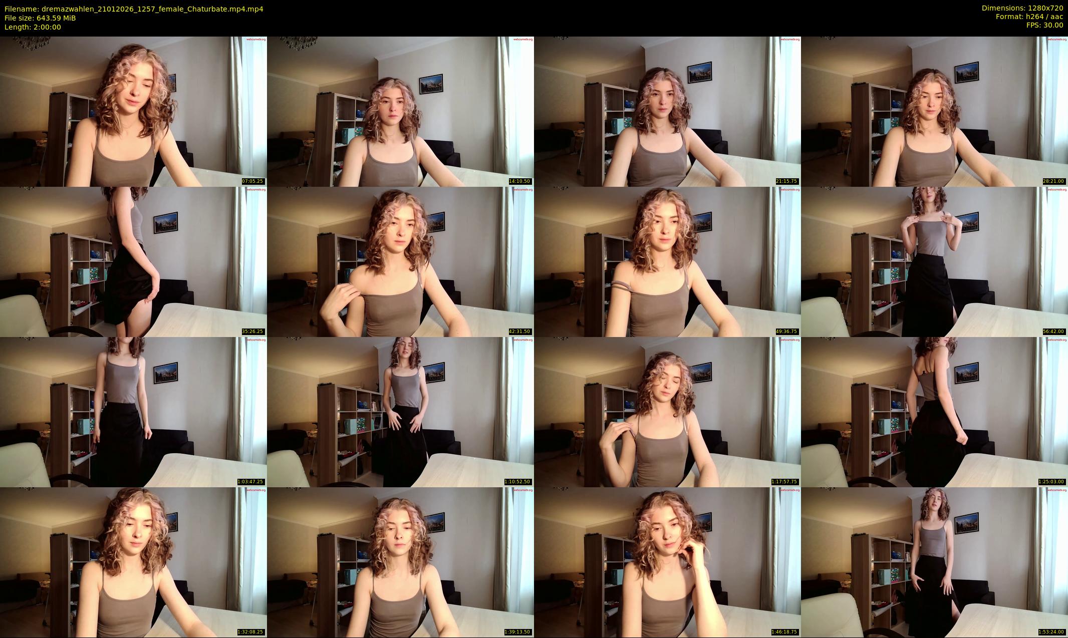 dremazwahlen — 120 minute Chaturbate female cam show recording, 720p, Jan 21, 2026