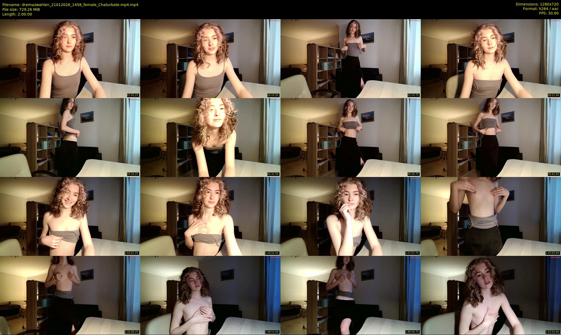 dremazwahlen — 120 minute Chaturbate female cam show recording, 720p, Jan 21, 2026