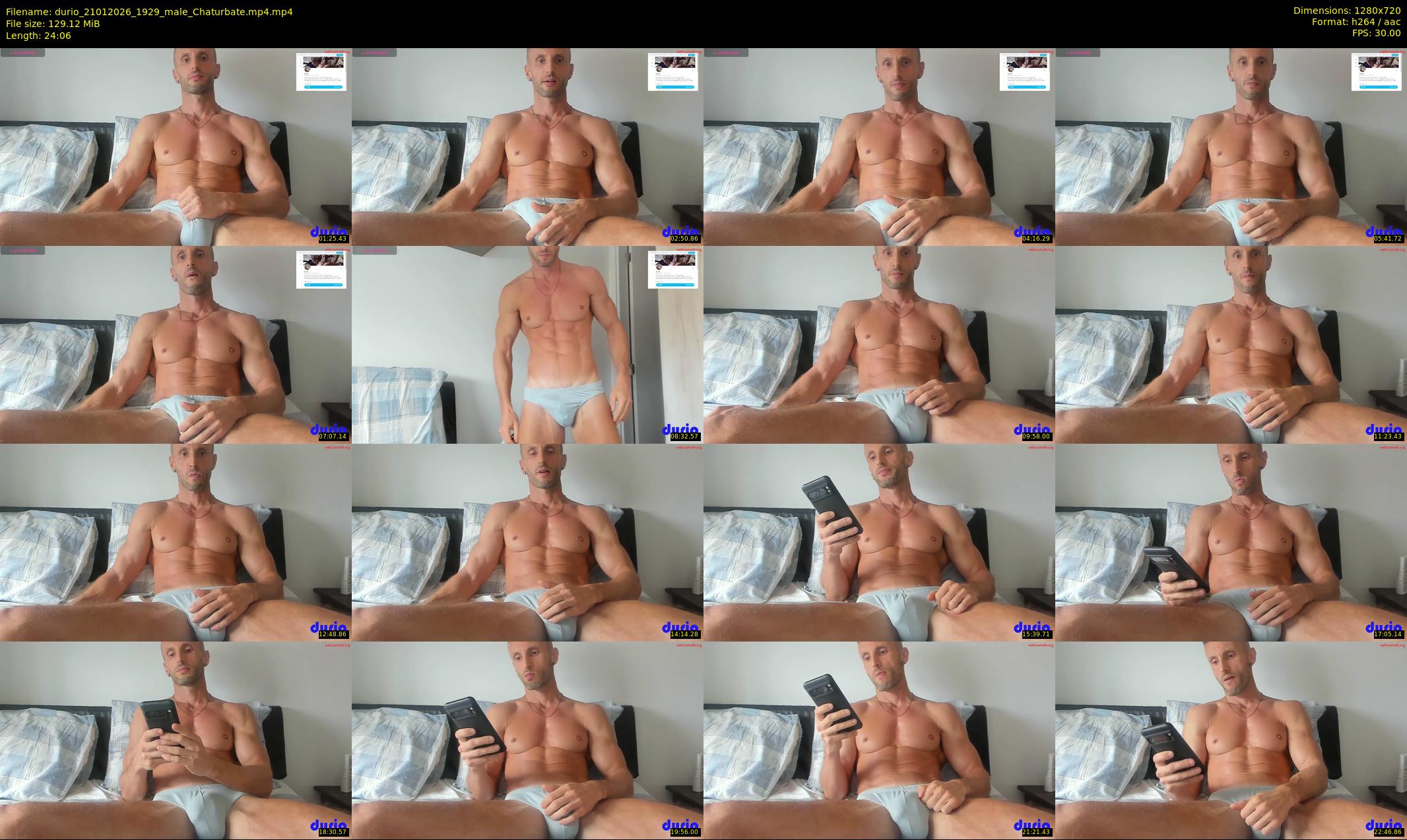 durio — 25 minute Chaturbate male cam show recording, 720p, Jan 21, 2026
