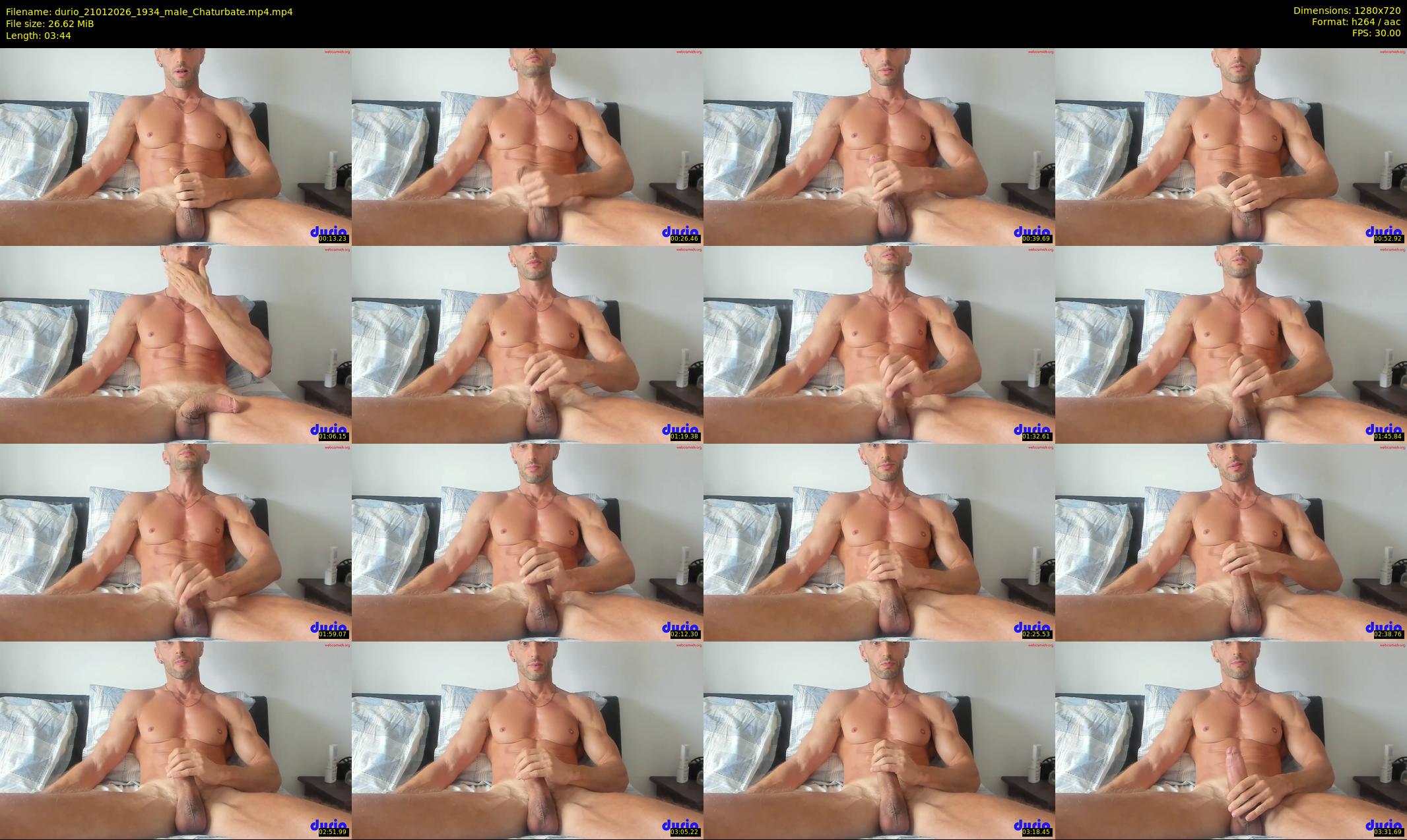 durio — 4 minute Chaturbate male cam show recording, 720p, Jan 21, 2026
