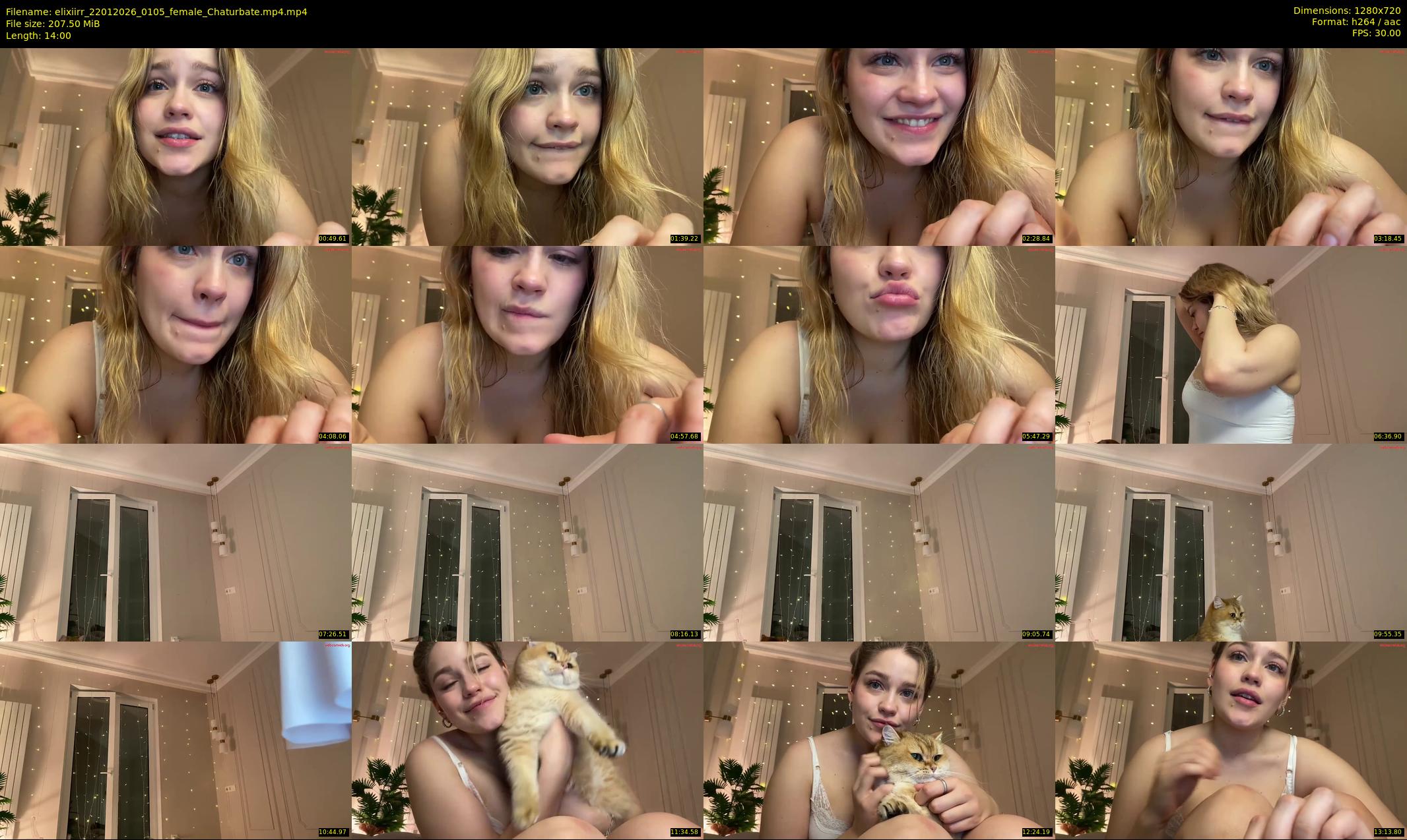 elixiirr — 14 minute Chaturbate female cam show recording, 720p, Jan 22, 2026