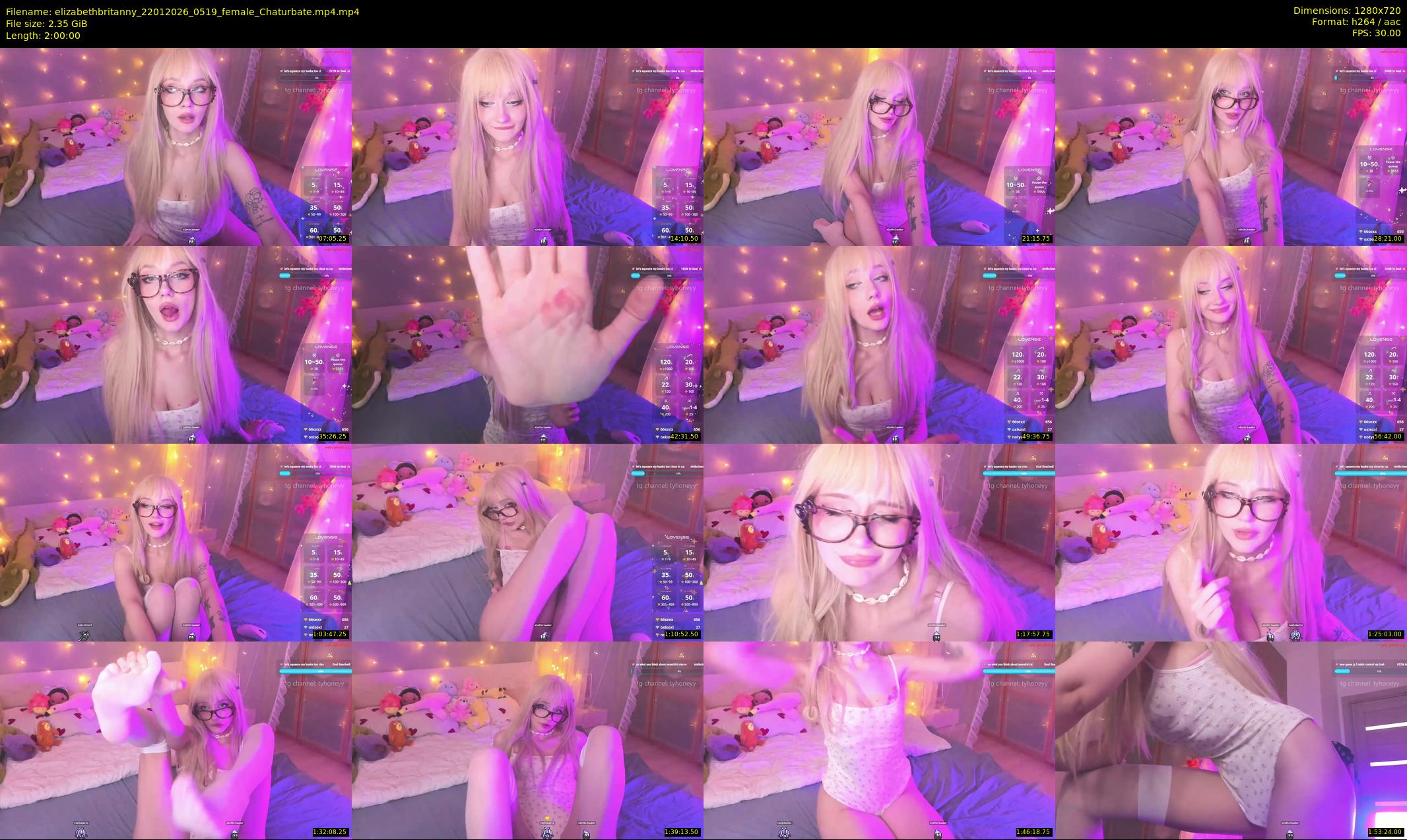elizabethbritanny — 120 minute Chaturbate female cam show recording, 720p, Jan 22, 2026