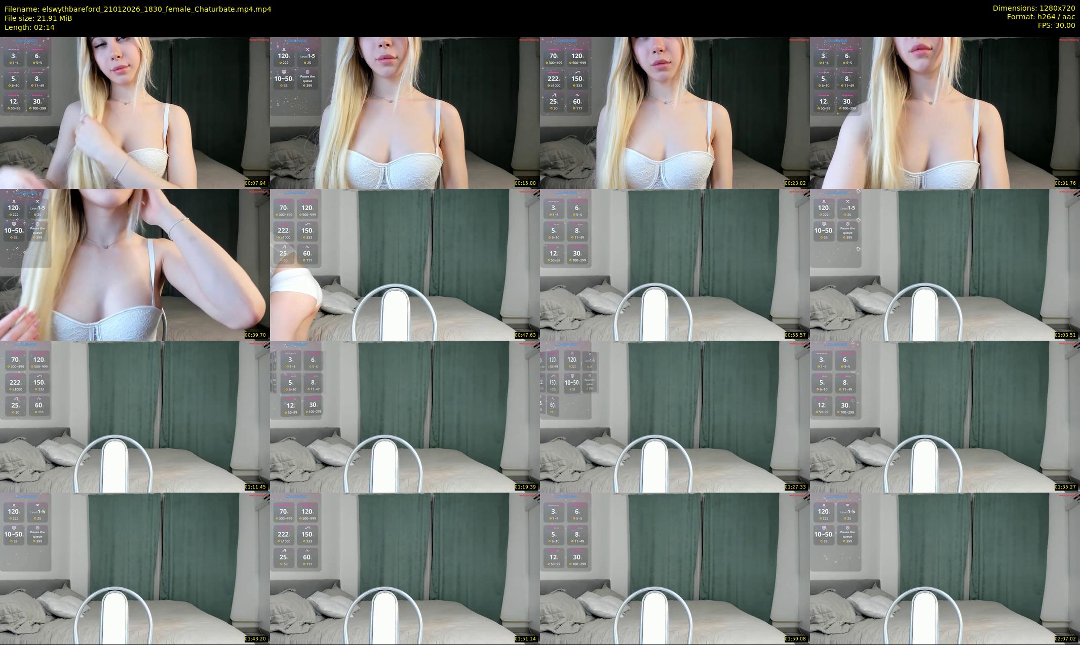 elswythbareford — 3 minute Chaturbate female cam show recording, 720p, Jan 21, 2026
