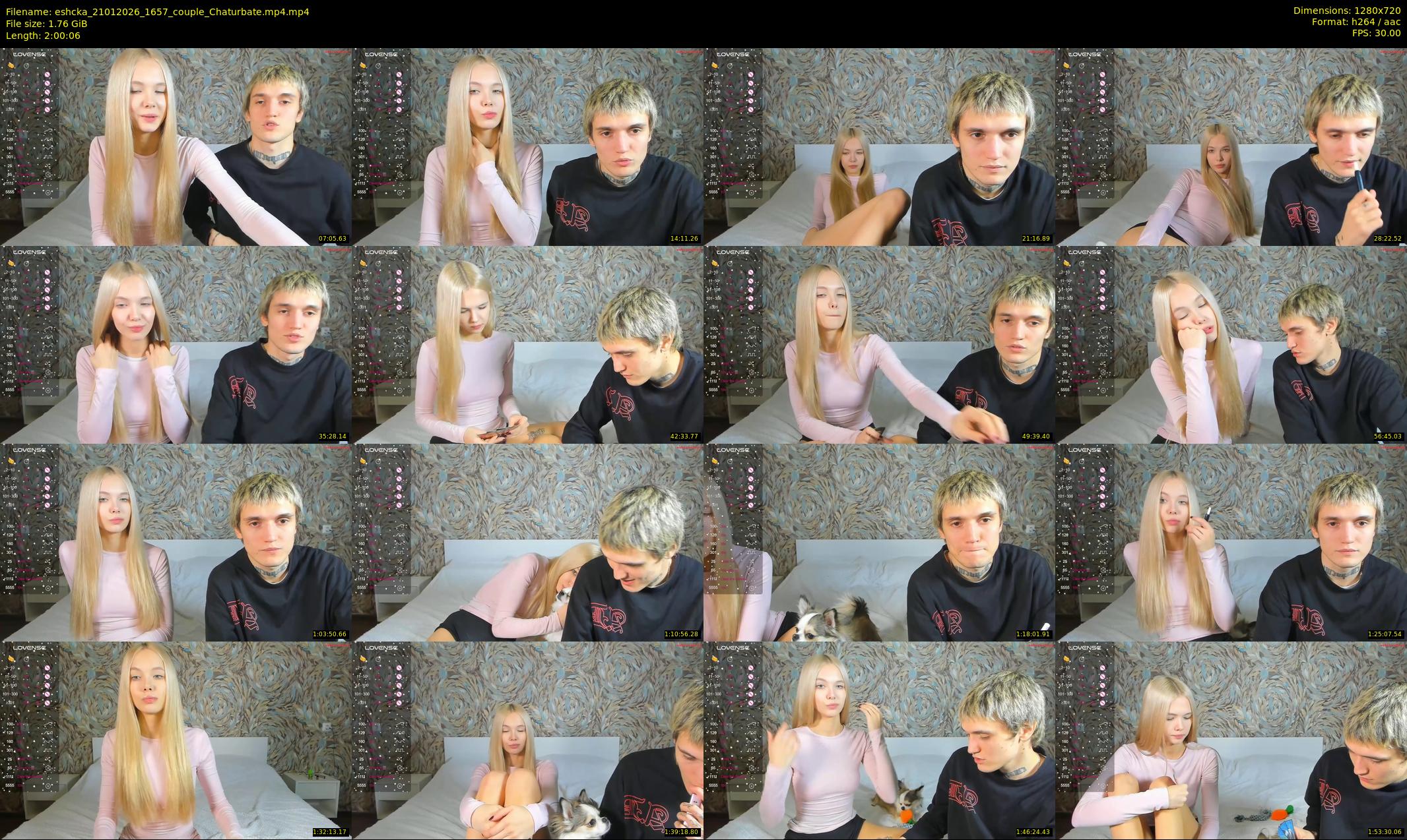 eshcka — 121 minute Chaturbate couple cam show recording, 720p, Jan 21, 2026