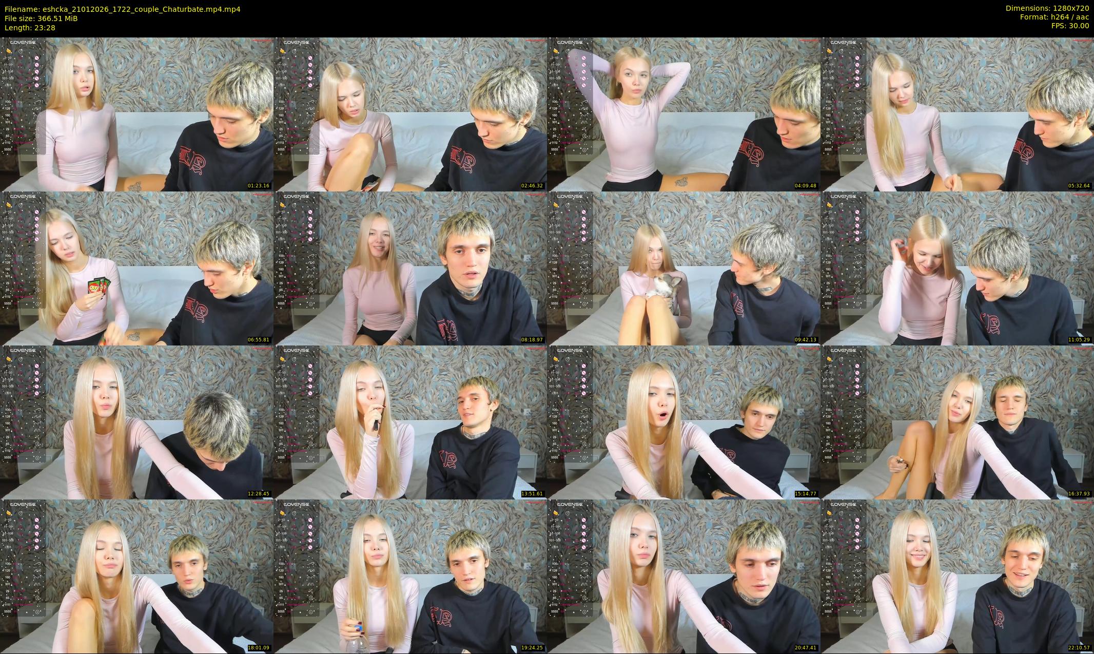 eshcka — 24 minute Chaturbate couple cam show recording, 720p, Jan 21, 2026