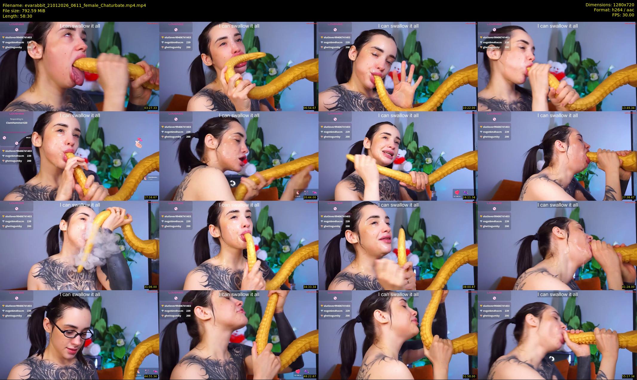 evarabbit — 59 minute Chaturbate female cam show recording, 720p, Jan 21, 2026