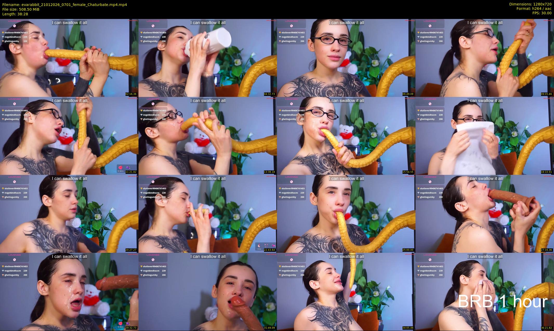 evarabbit — 39 minute Chaturbate female cam show recording, 720p, Jan 21, 2026