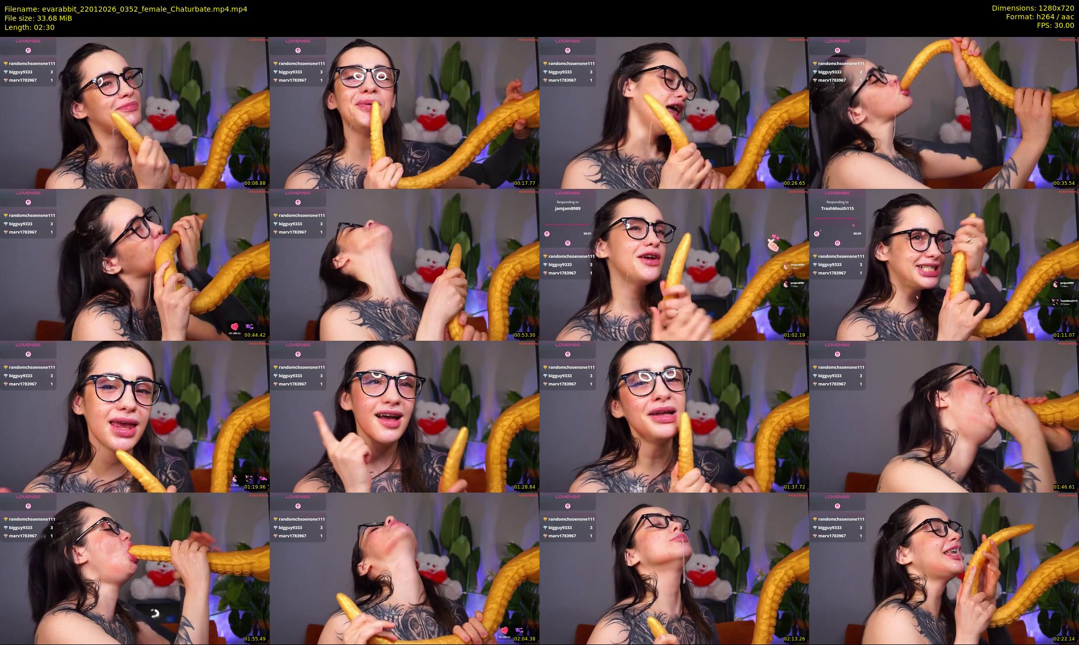evarabbit — 3 minute Chaturbate female cam show recording, 720p, Jan 22, 2026