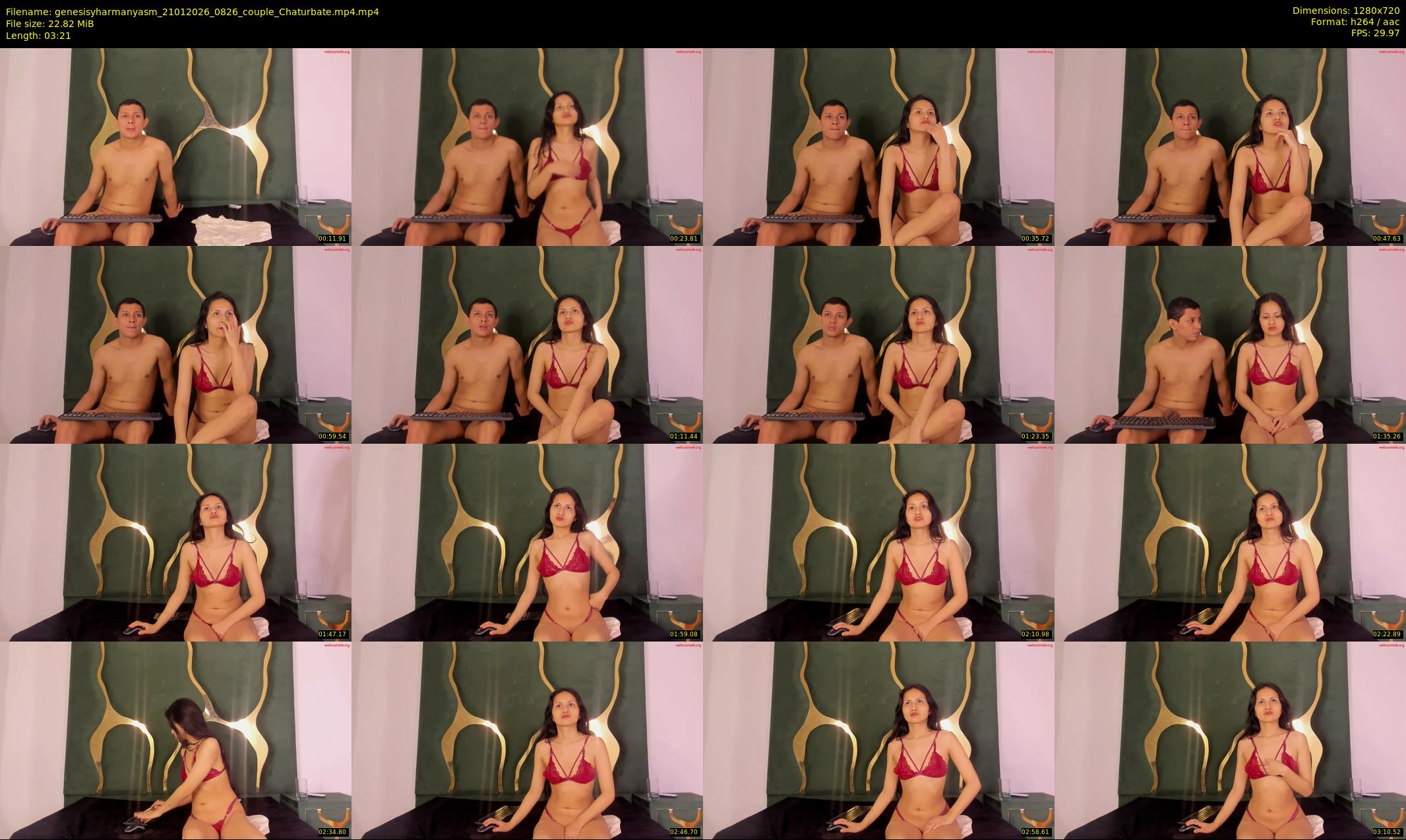 genesisyharmanyasm — 4 minute Chaturbate couple cam show recording, 720p, Jan 21, 2026