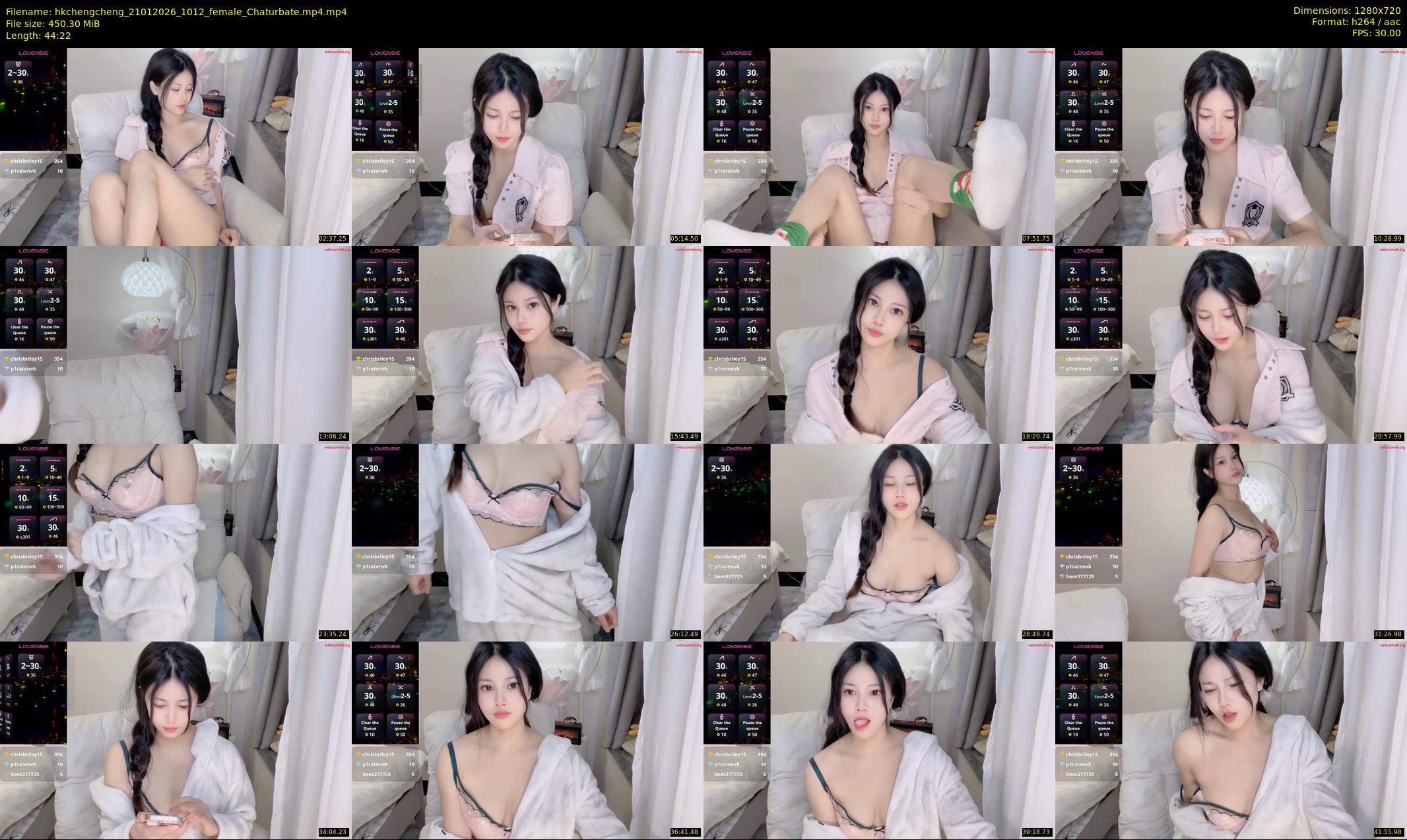 hkchengcheng — 45 minute Chaturbate female cam show recording, 720p, Jan 21, 2026