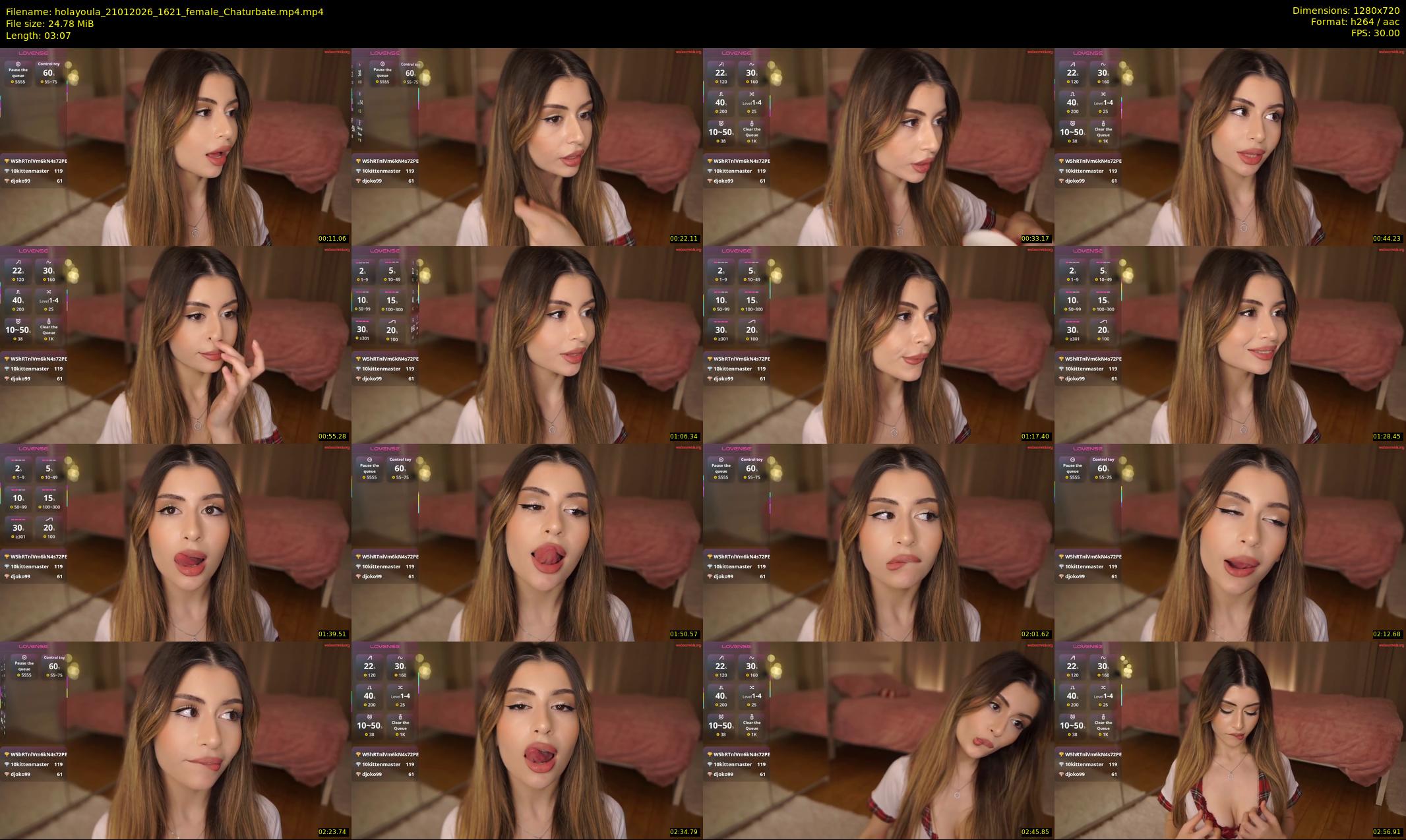 holayoula — 4 minute Chaturbate female cam show recording, 720p, Jan 21, 2026