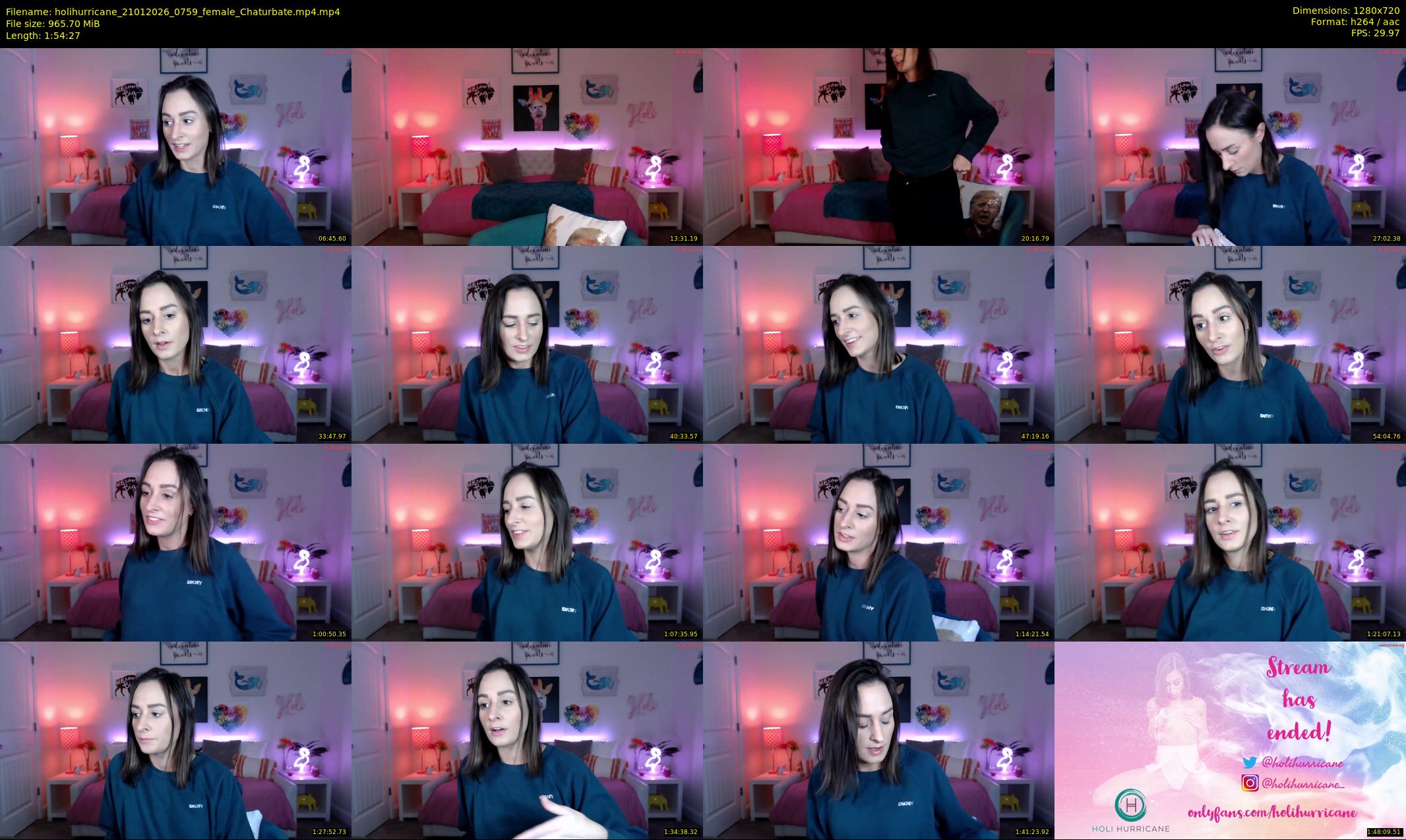 holihurricane — 115 minute Chaturbate female cam show recording, 720p, Jan 21, 2026
