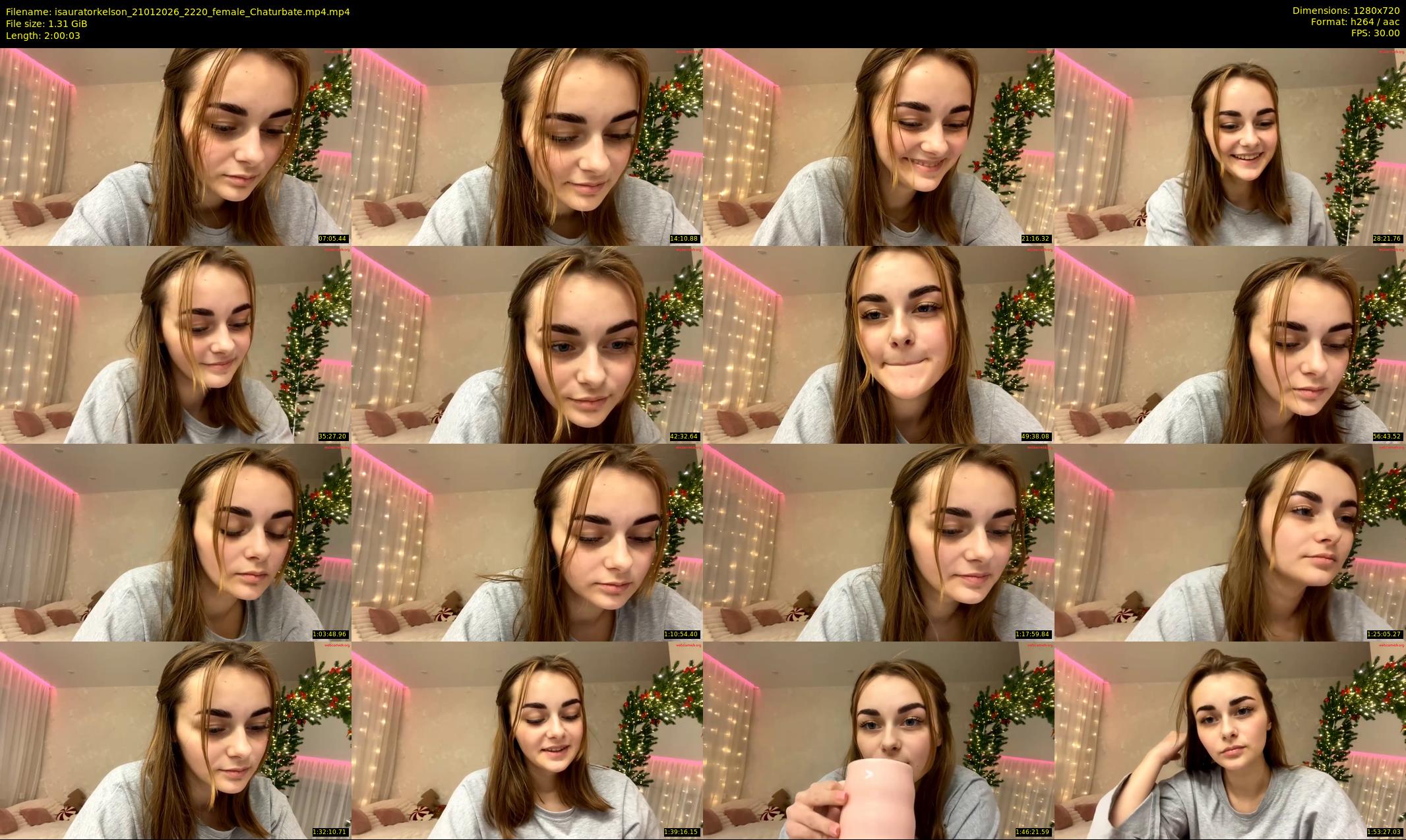 isauratorkelson — 121 minute Chaturbate female cam show recording, 720p, Jan 21, 2026