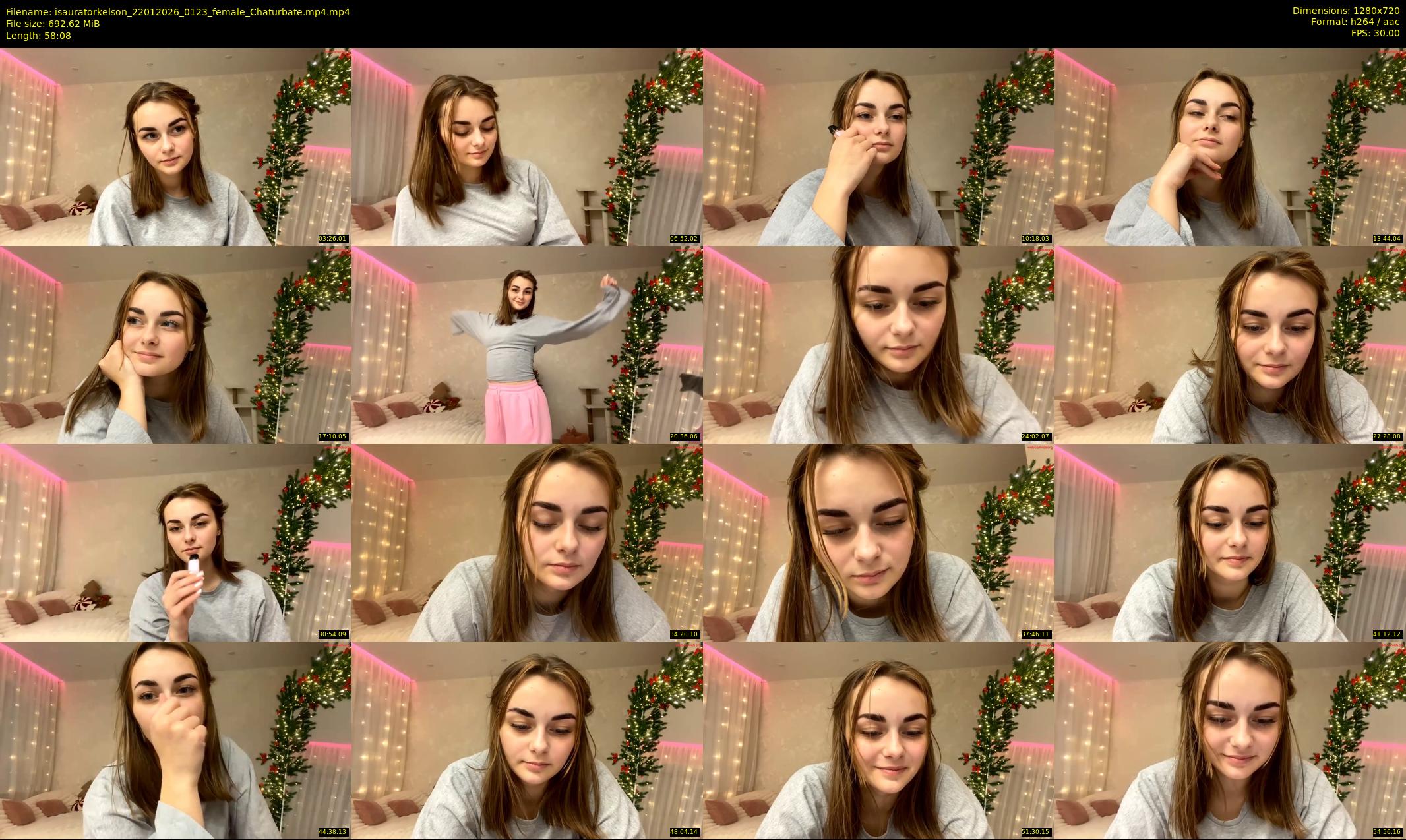 isauratorkelson — 59 minute Chaturbate female cam show recording, 720p, Jan 22, 2026