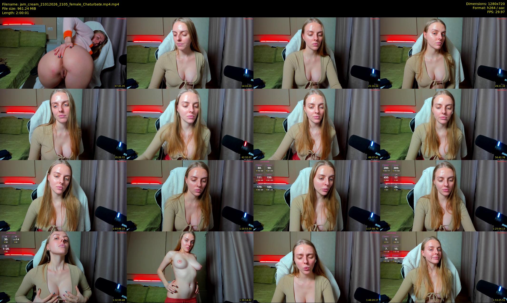 jam_cream — 121 minute Chaturbate female cam show recording, 720p, Jan 21, 2026