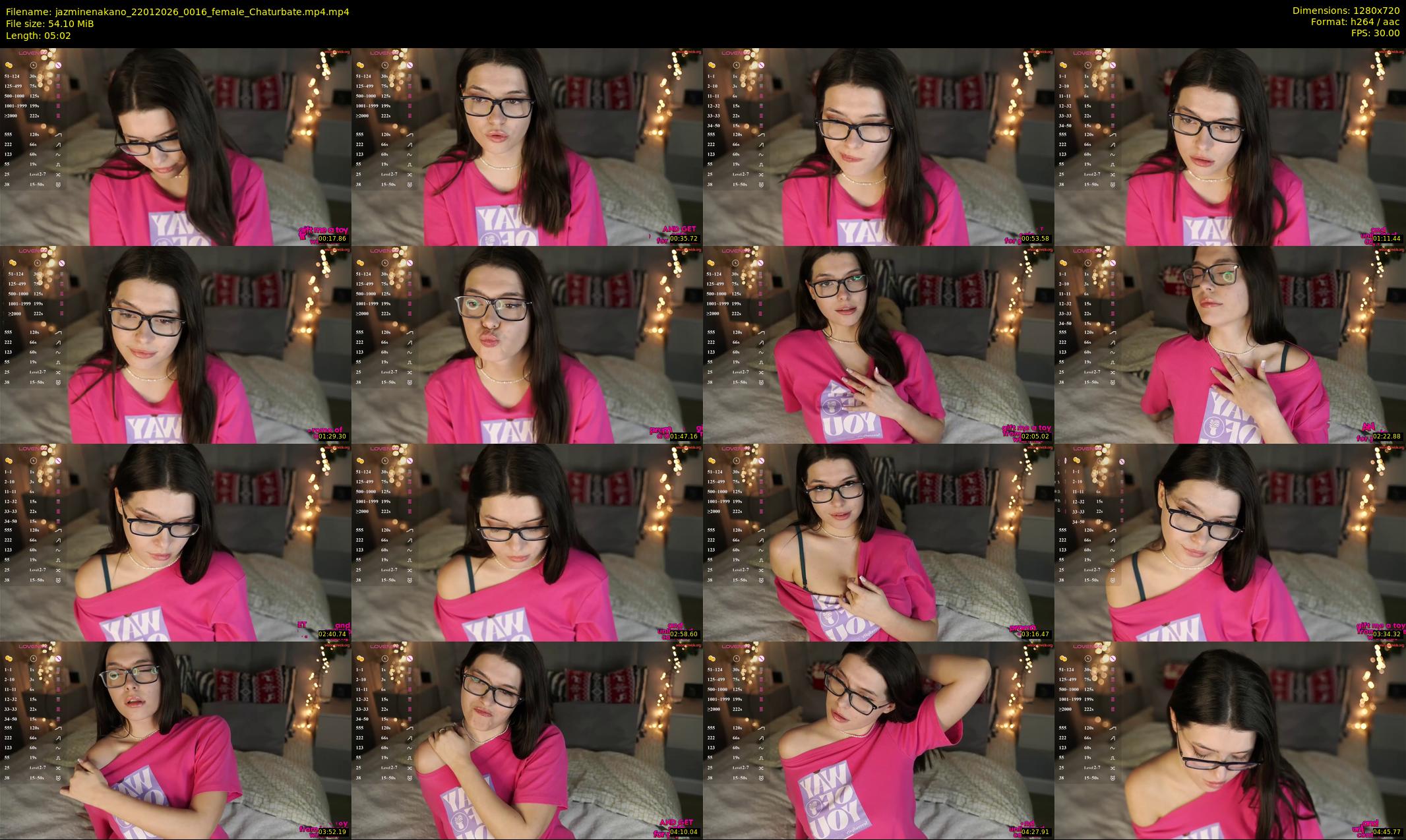 jazminenakano — 6 minute Chaturbate female cam show recording, 720p, Jan 22, 2026