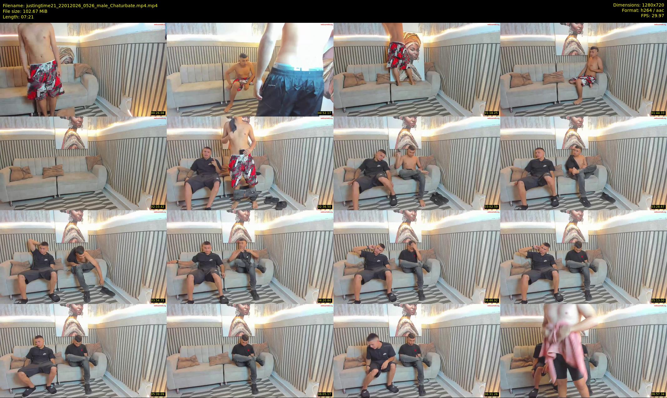 justingtime21 — 8 minute Chaturbate male cam show recording, 720p, Jan 22, 2026