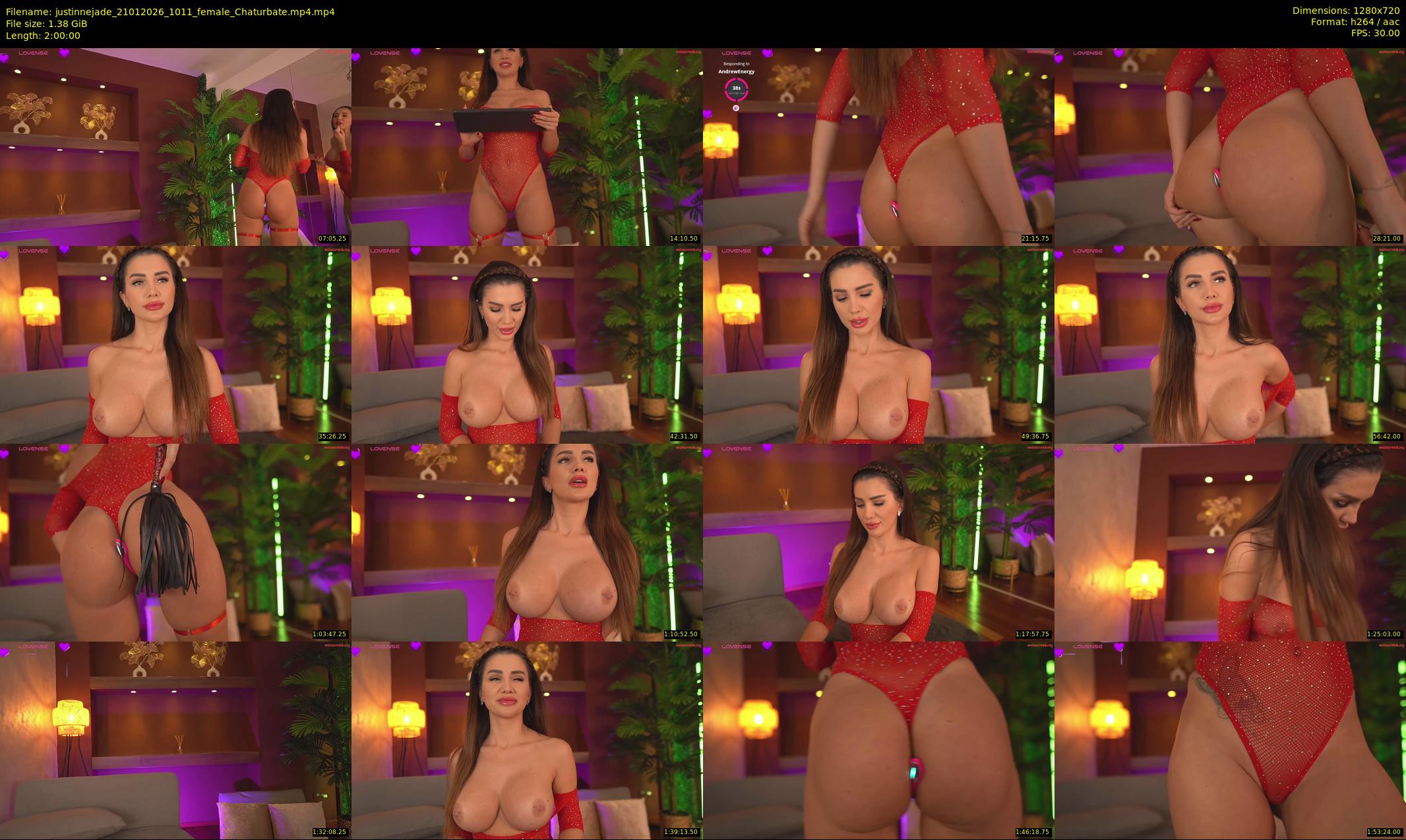 justinnejade — 120 minute Chaturbate female cam show recording, 720p, Jan 21, 2026