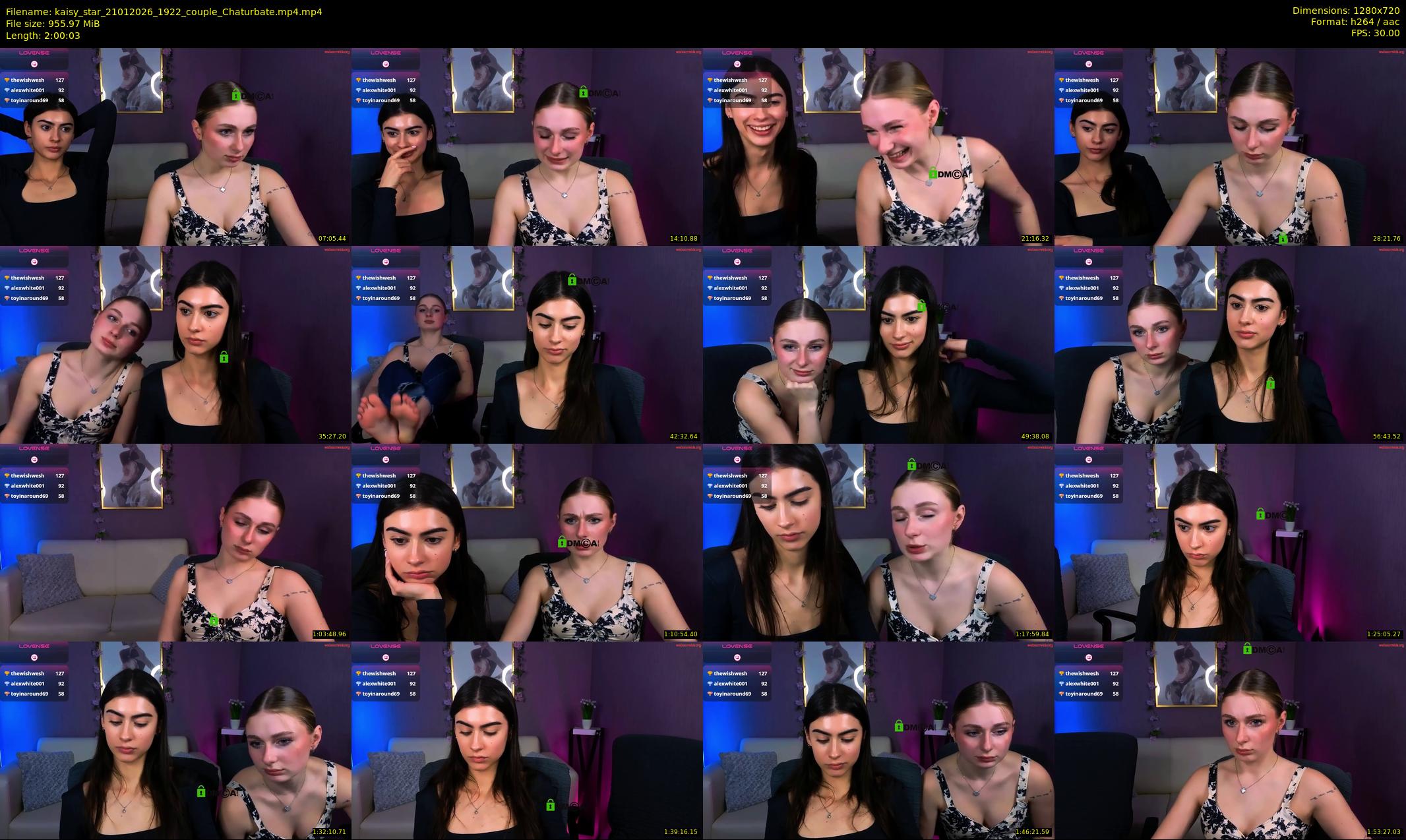 kaisy_star — 121 minute Chaturbate female cam show recording, 720p, Jan 21, 2026