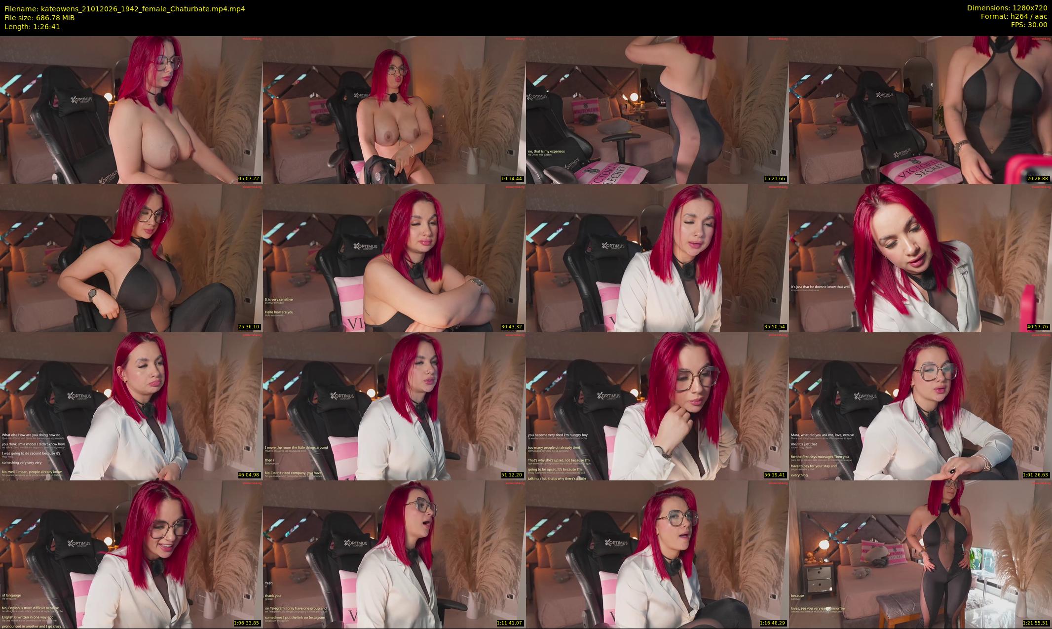 kateowens — 87 minute Chaturbate female cam show recording, 720p, Jan 21, 2026