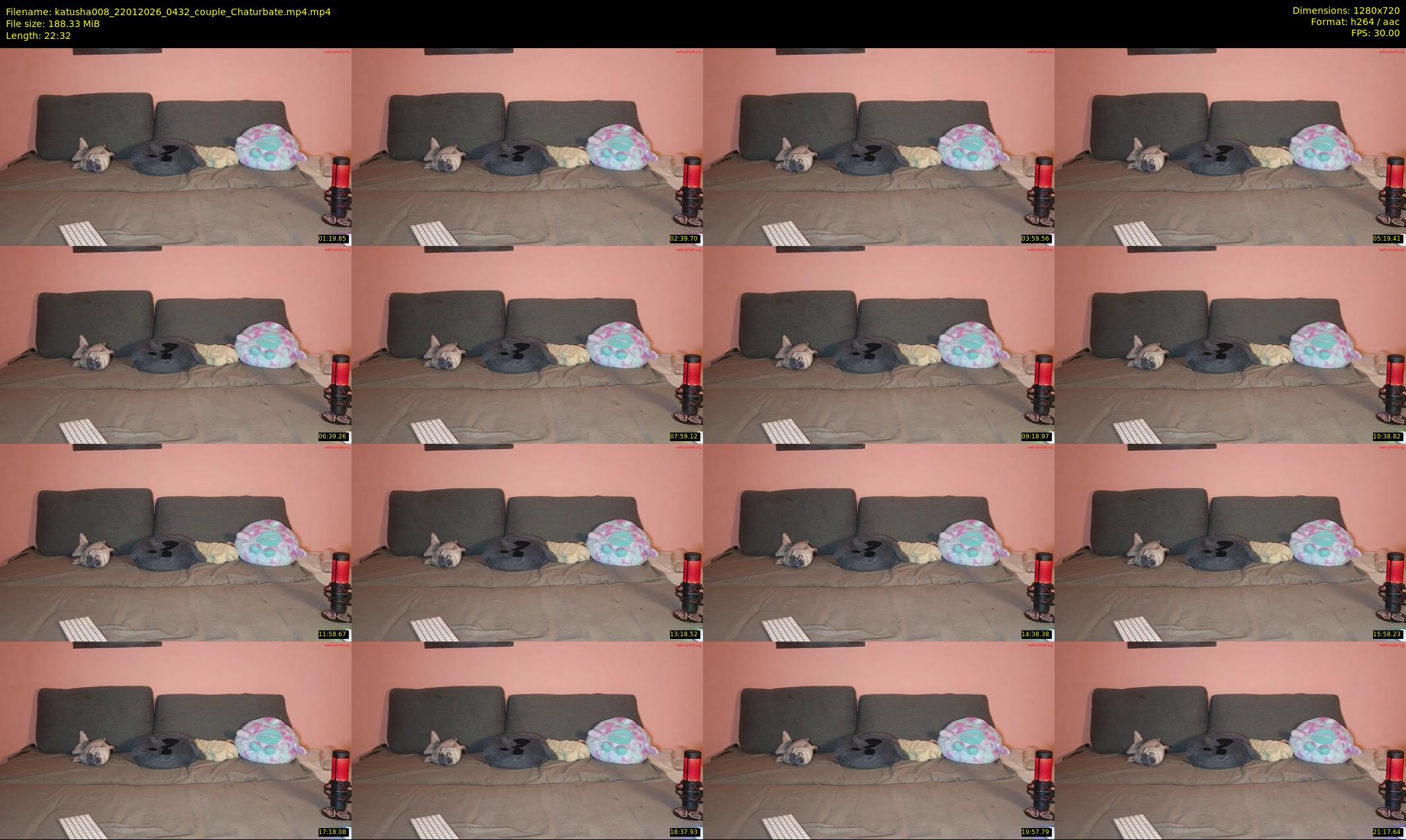 katusha008 — 23 minute Chaturbate couple cam show recording, 720p, Jan 22, 2026