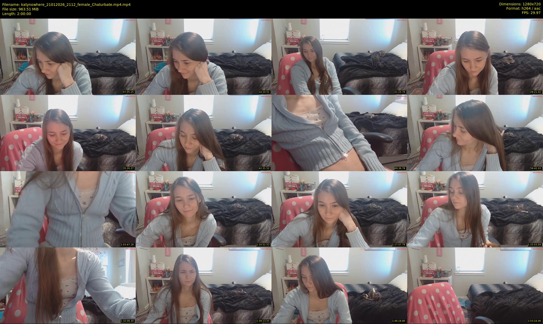 katynowhere — 120 minute Chaturbate female cam show recording, 720p, Jan 21, 2026