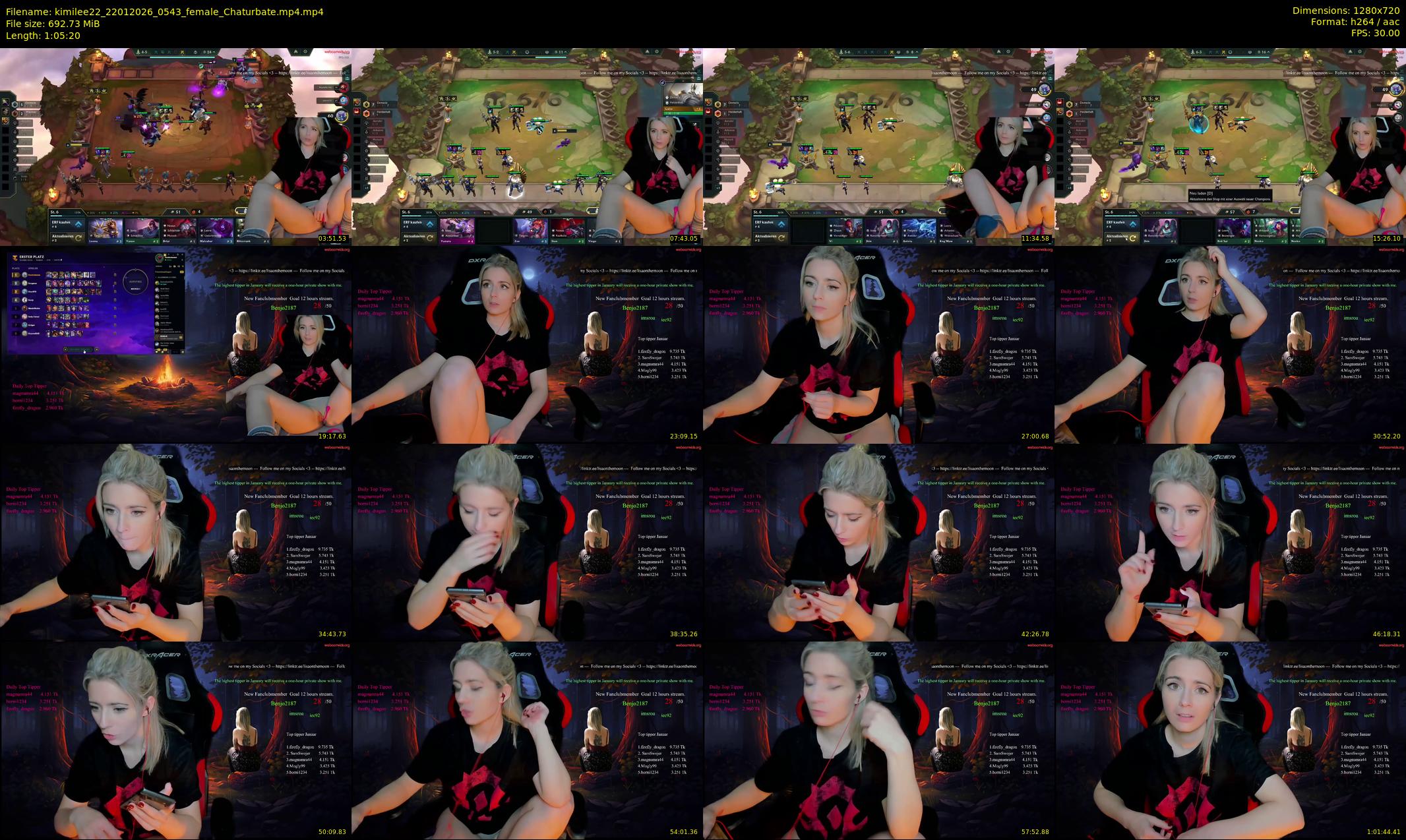 kimilee22 — 66 minute Chaturbate female cam show recording, 720p, Jan 22, 2026
