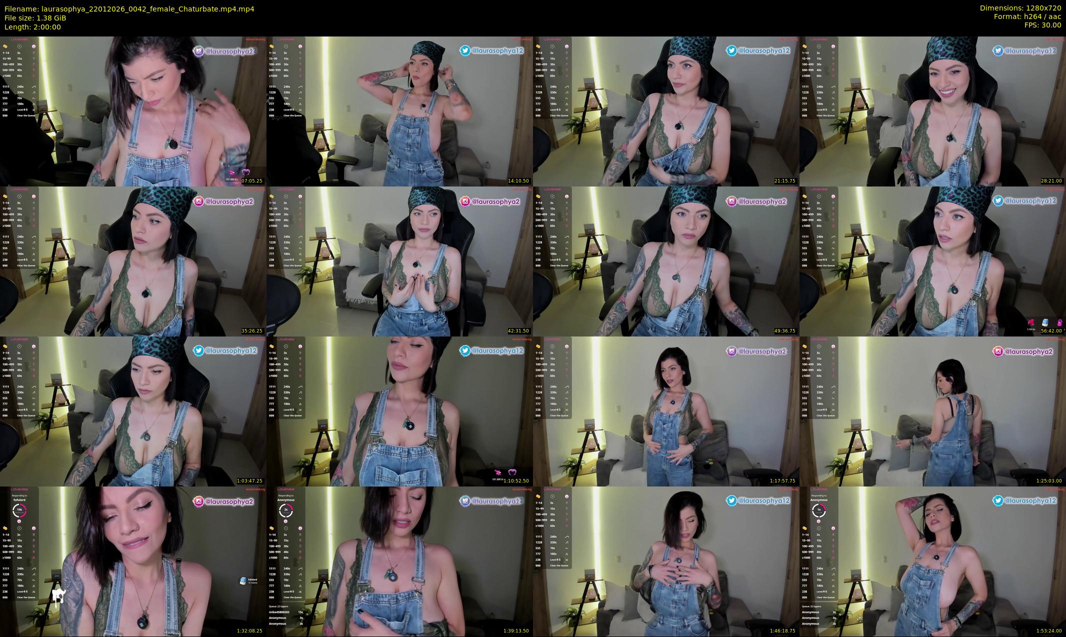 laurasophya — 120 minute Chaturbate female cam show recording, 720p, Jan 22, 2026