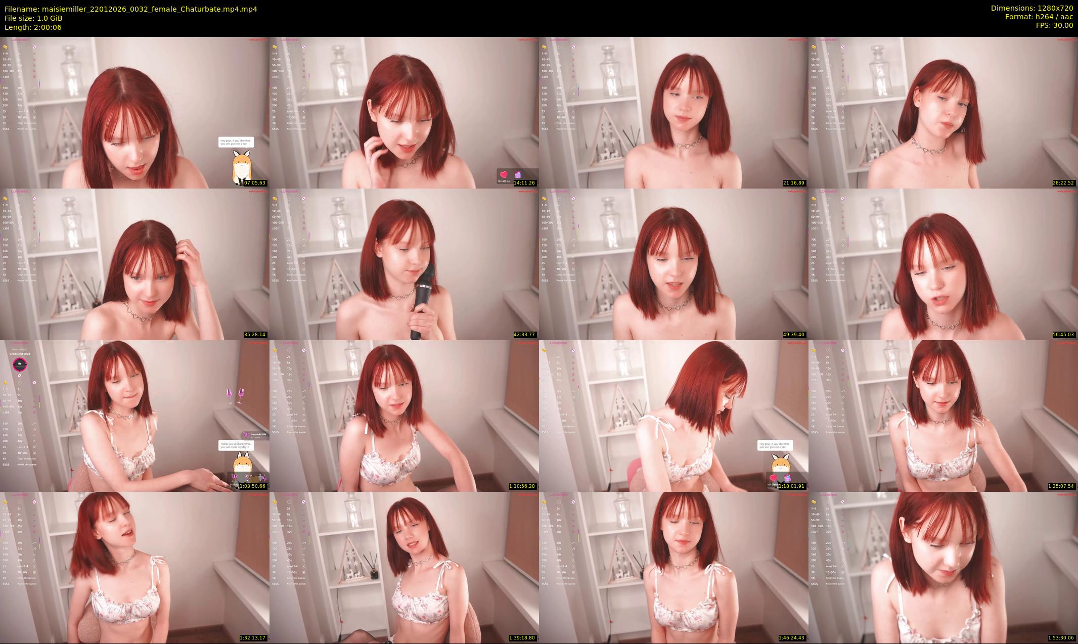 maisiemiller — 121 minute Chaturbate female cam show recording, 720p, Jan 22, 2026