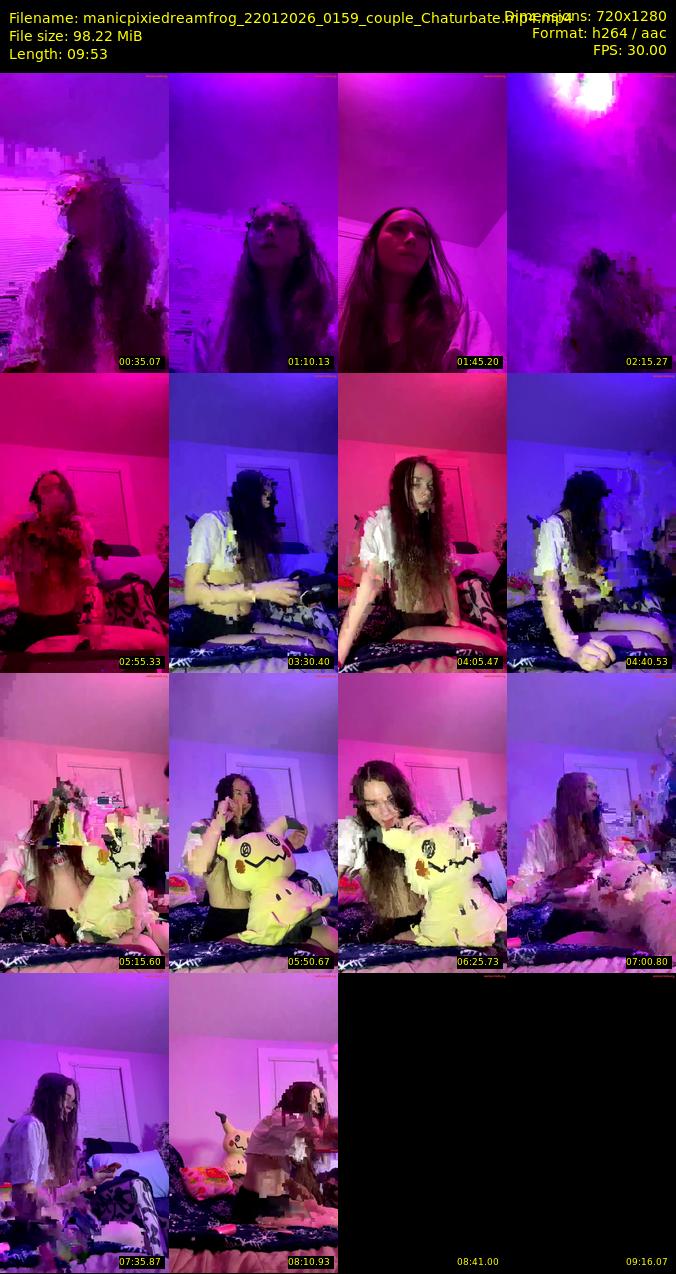 manicpixiedreamfrog — 10 minute Chaturbate couple cam show recording, 1080p, Jan 22, 2026