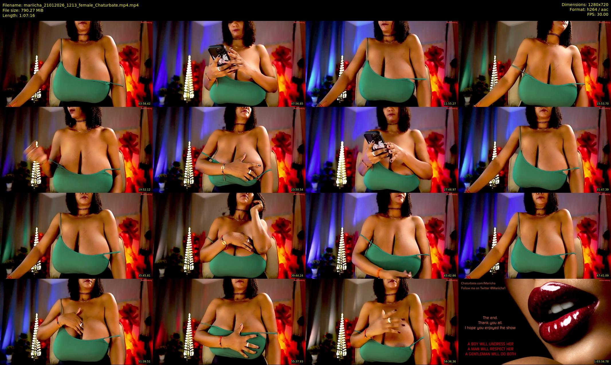 mariicha — 68 minute Chaturbate female cam show recording, 720p, Jan 21, 2026